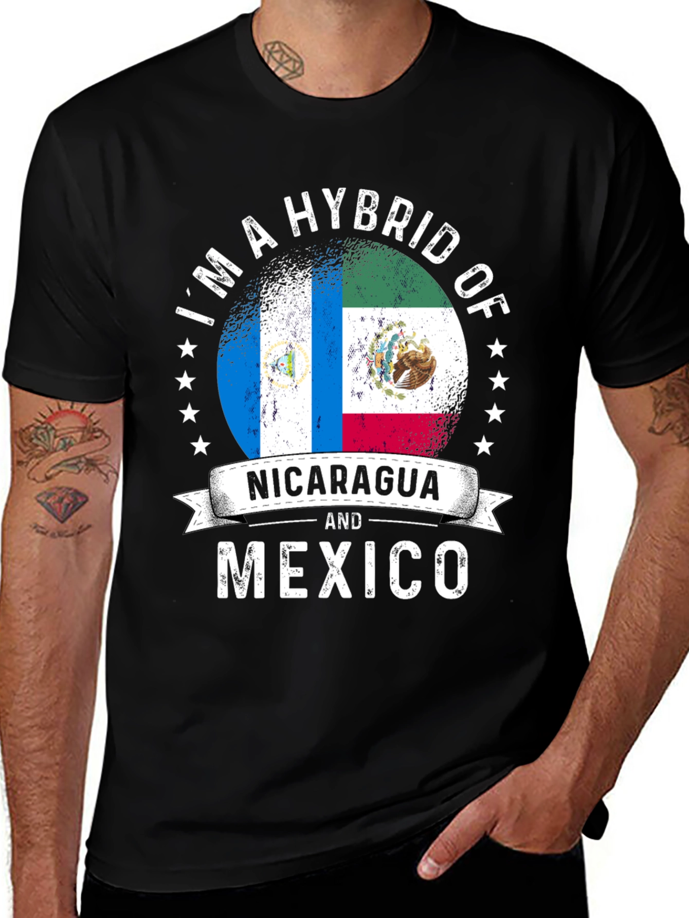 Variant 16 of Nicaragua and Mexico Hybrid Pride T-Shirt
