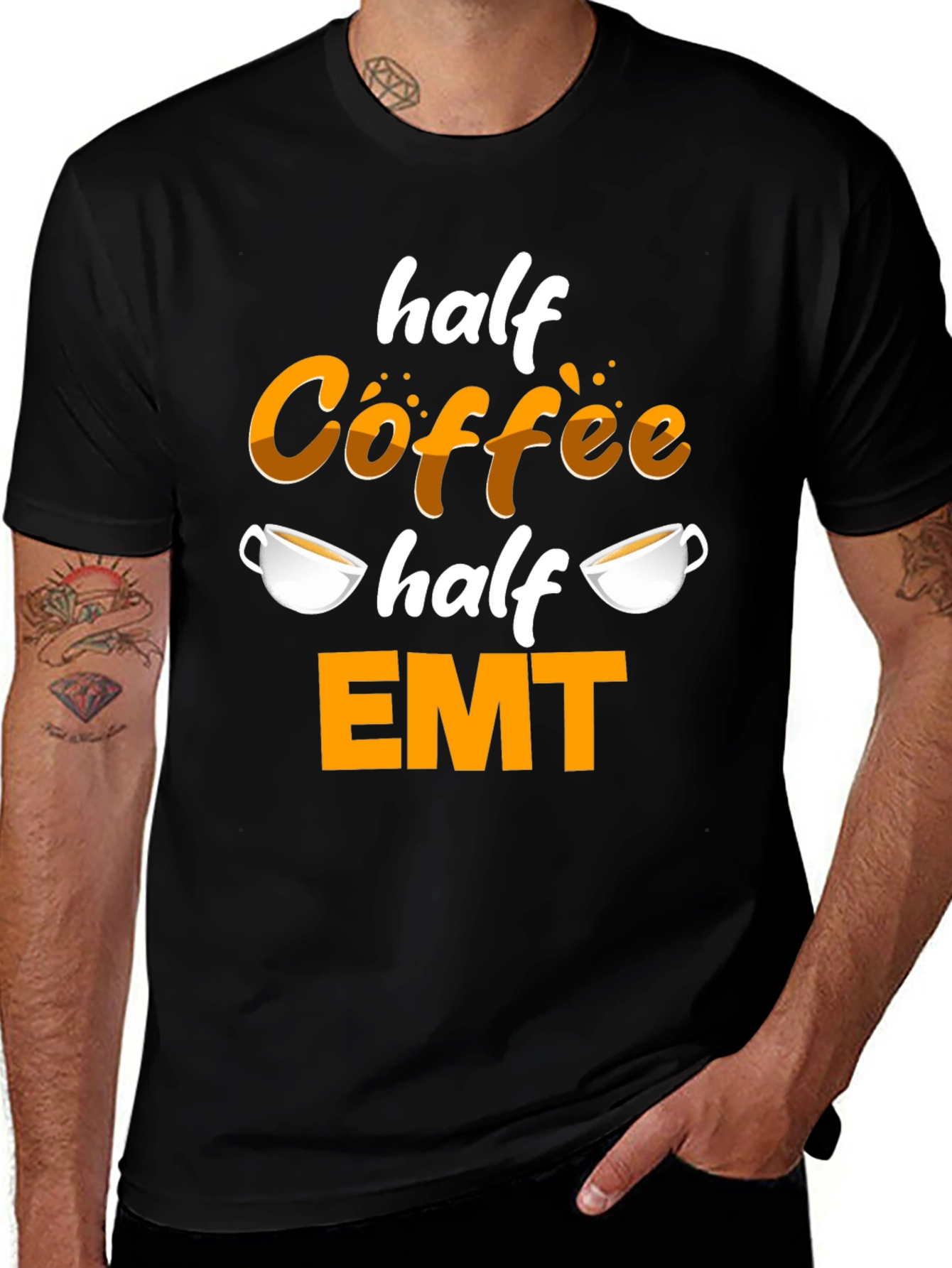 Variant 4 of Half Coffee Half EMT T-Shirt