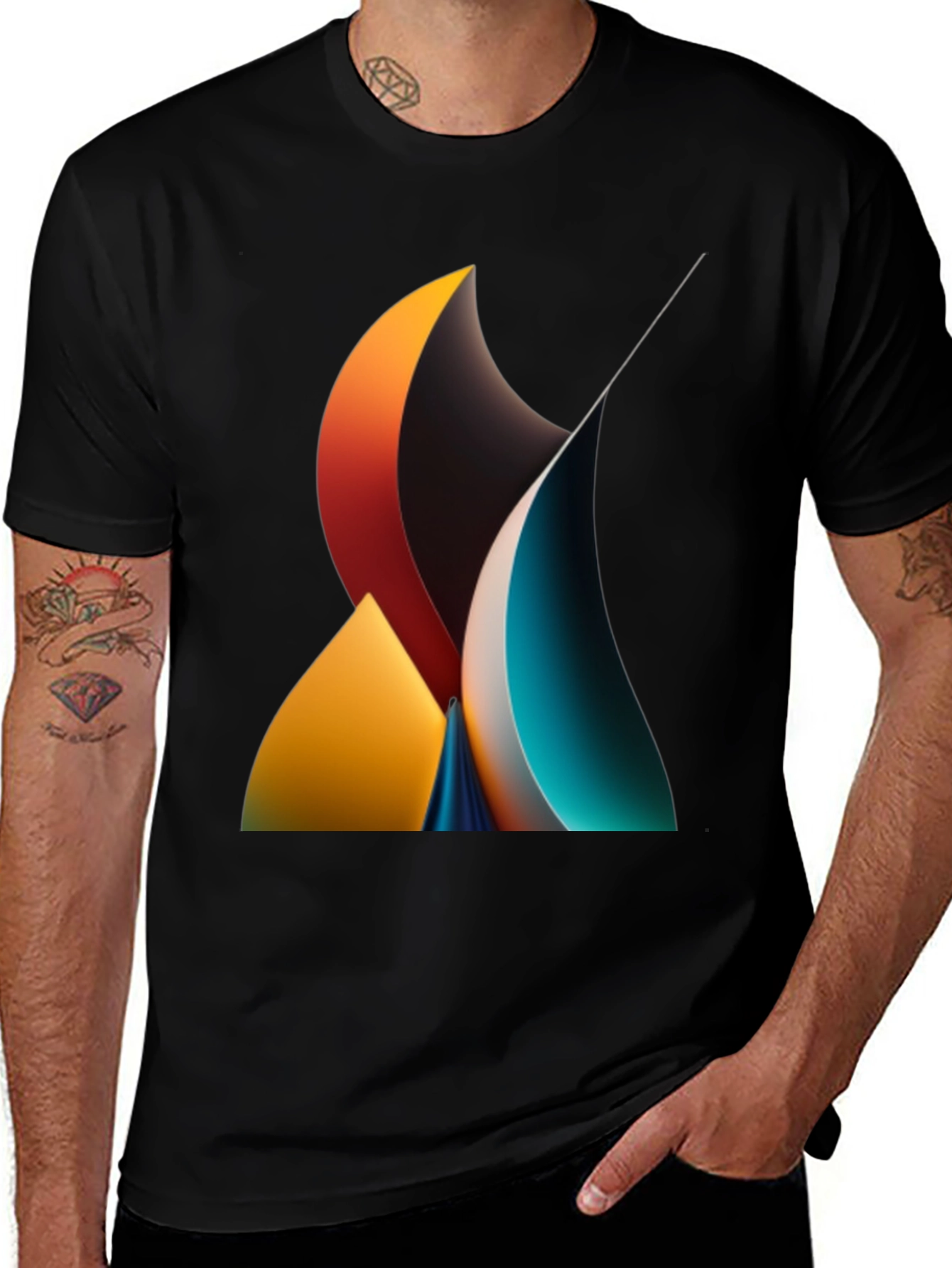 Variant 22 of Abstract Graphic Black T-Shirt