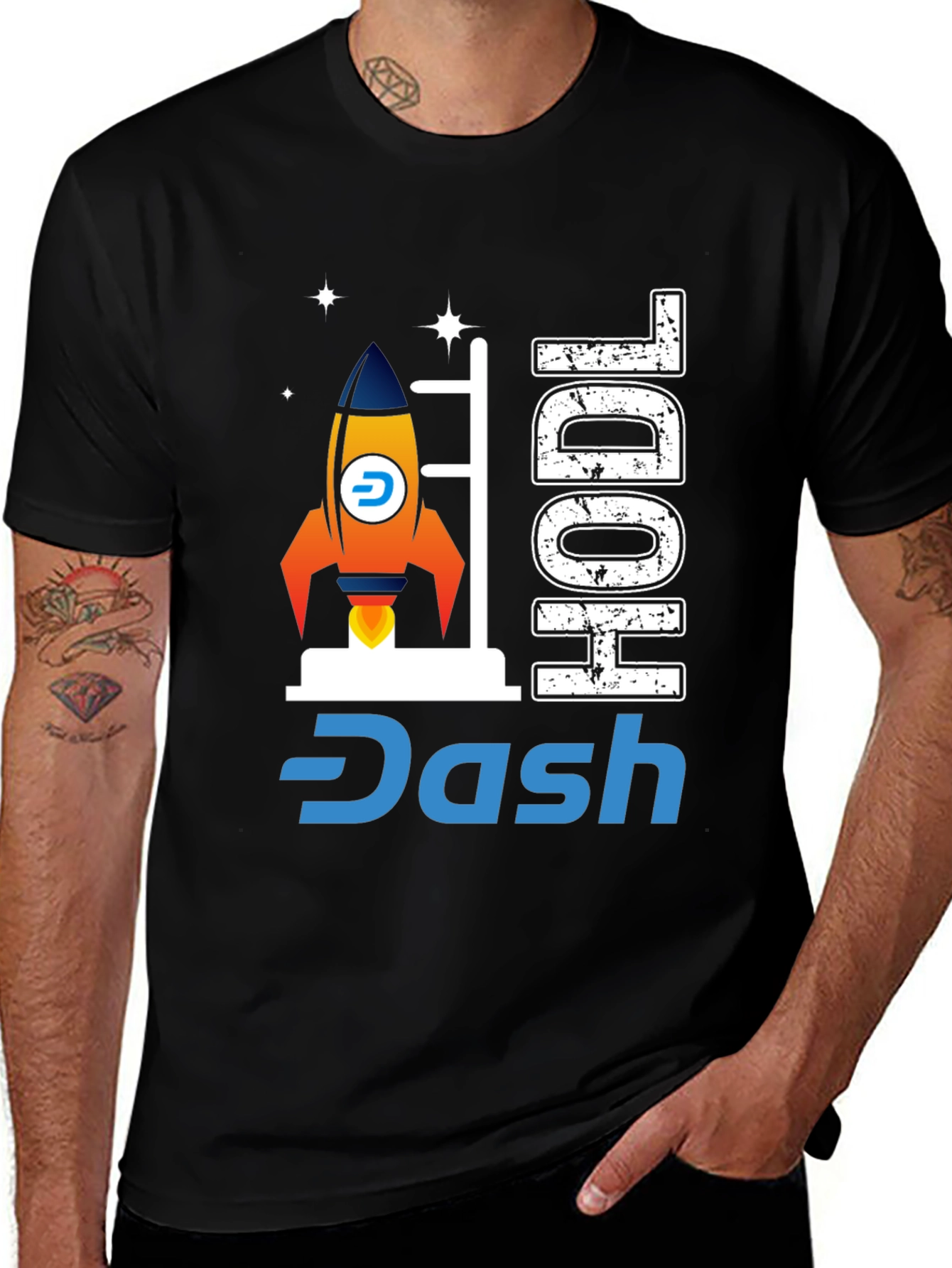 HODL Dash Rocket T-Shirt - Crypto Enthusiast Apparel