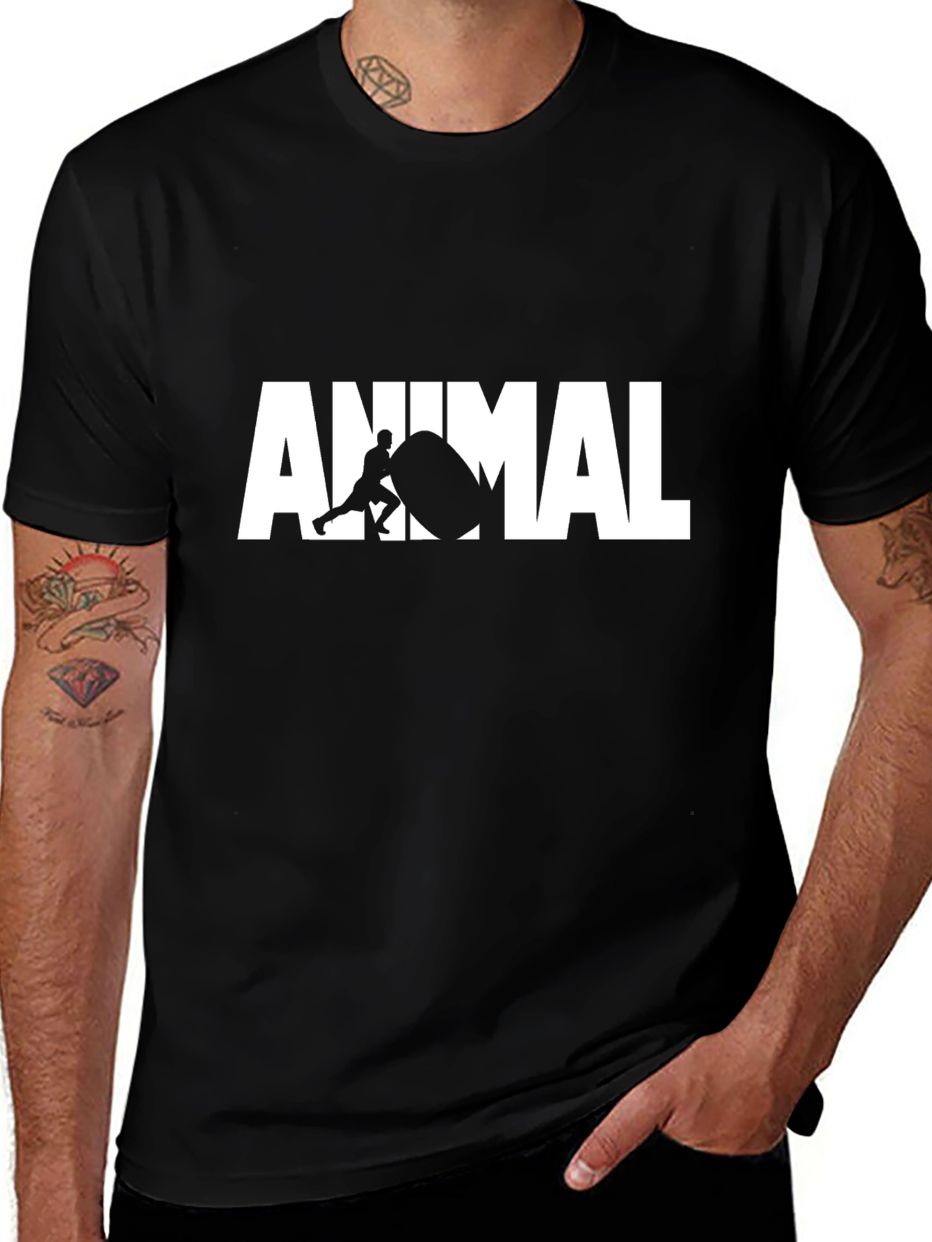 Variant 26 of Animal Strongman Black T-Shirt