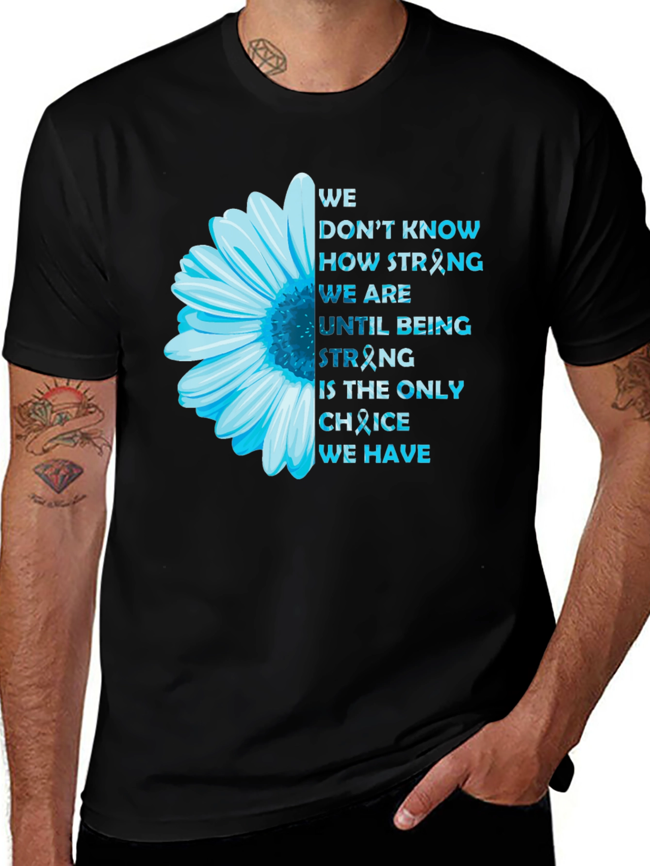 Variant 12 of Inspirational Flower Ribbon Awareness T-Shirt