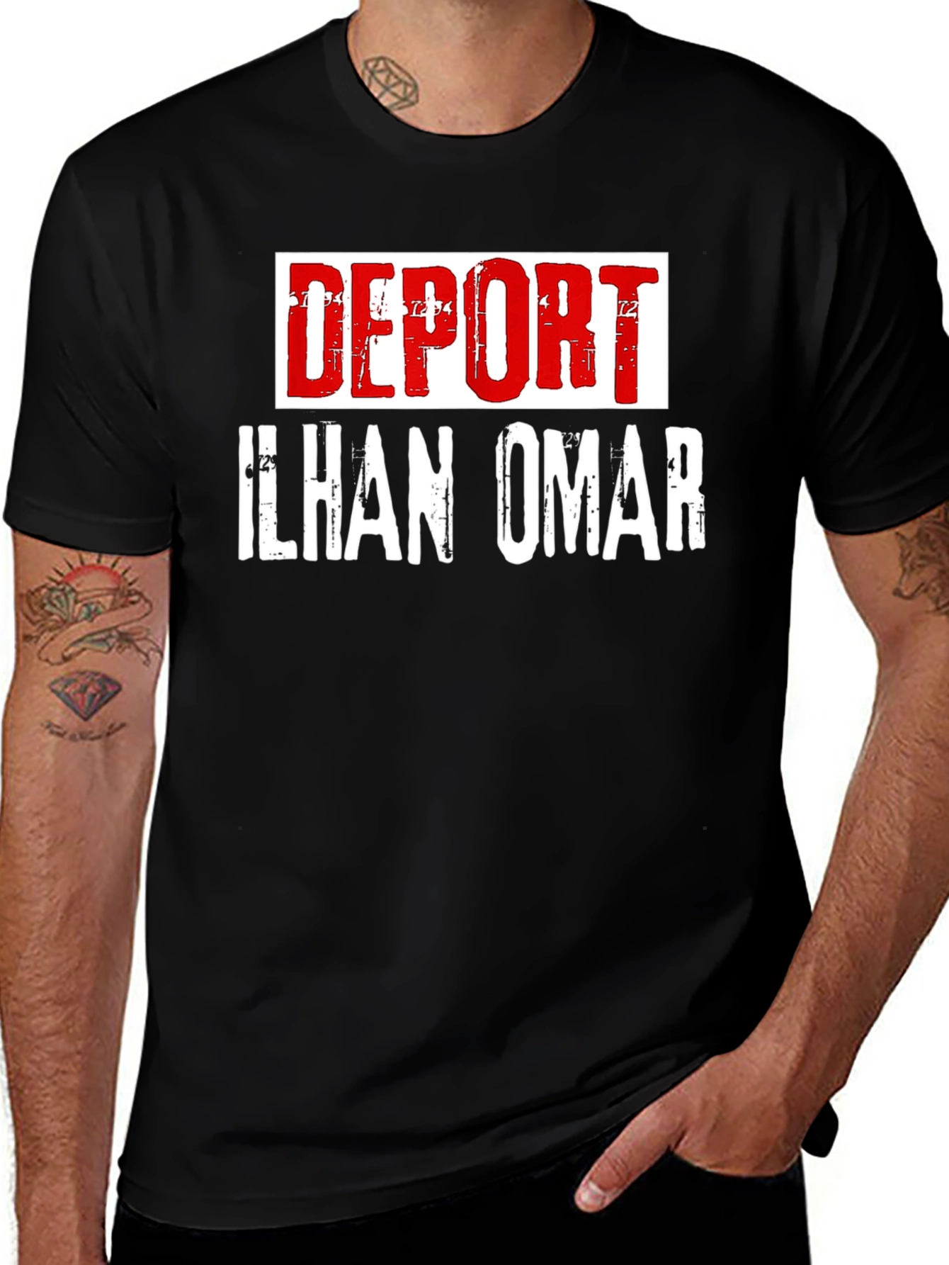 Deport Ilhan Omar Graphic Tee - Political Statement Shirt
