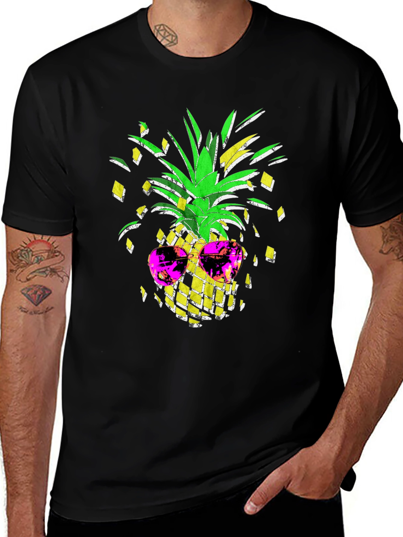 Variant 26 of Cool Pineapple Sunglasses Graphic T-Shirt