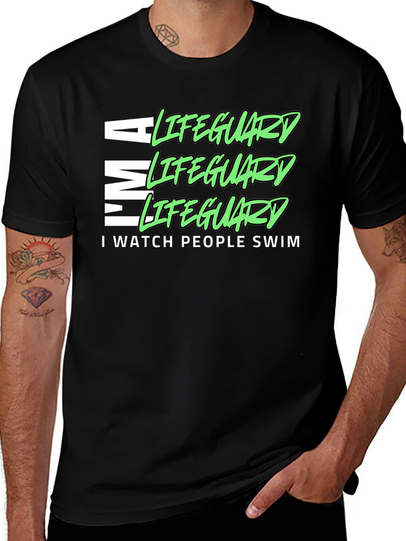 Variant 6 of Lifeguard T-Shirt - I Watch People Swim