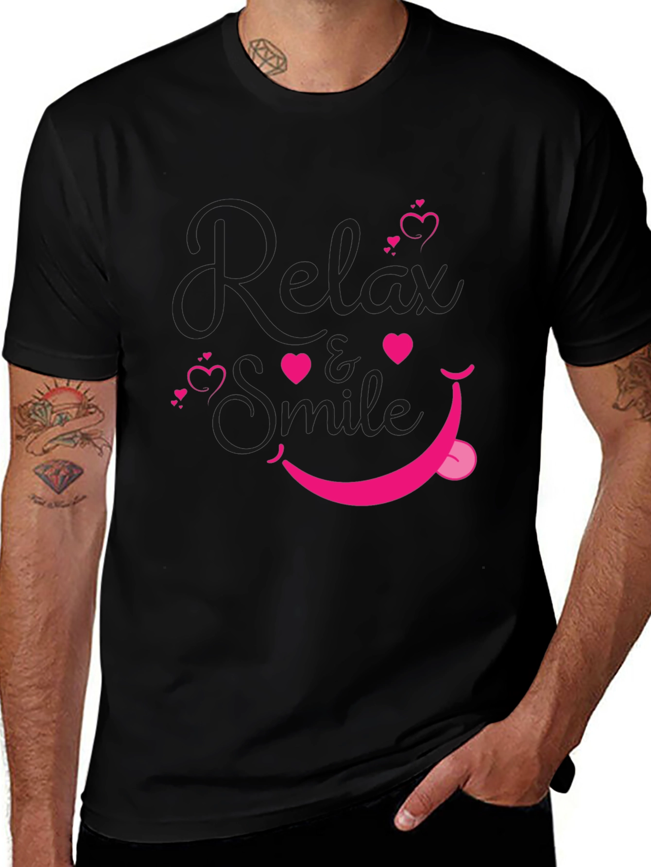 Variant 14 of Relax Smile Graphic T-Shirt - Fun & Stylish