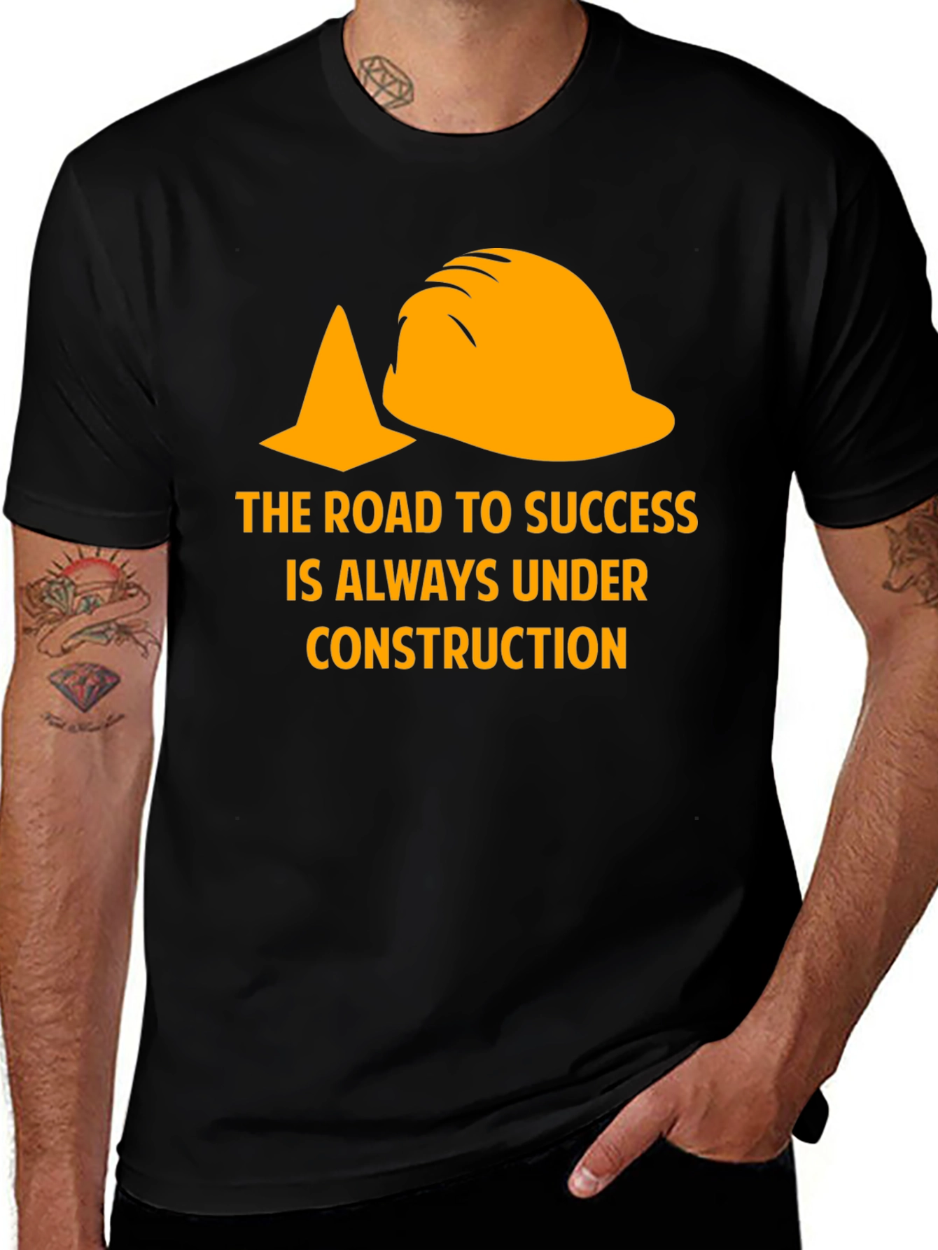 Variant 24 of Road to Success Construction T-Shirt