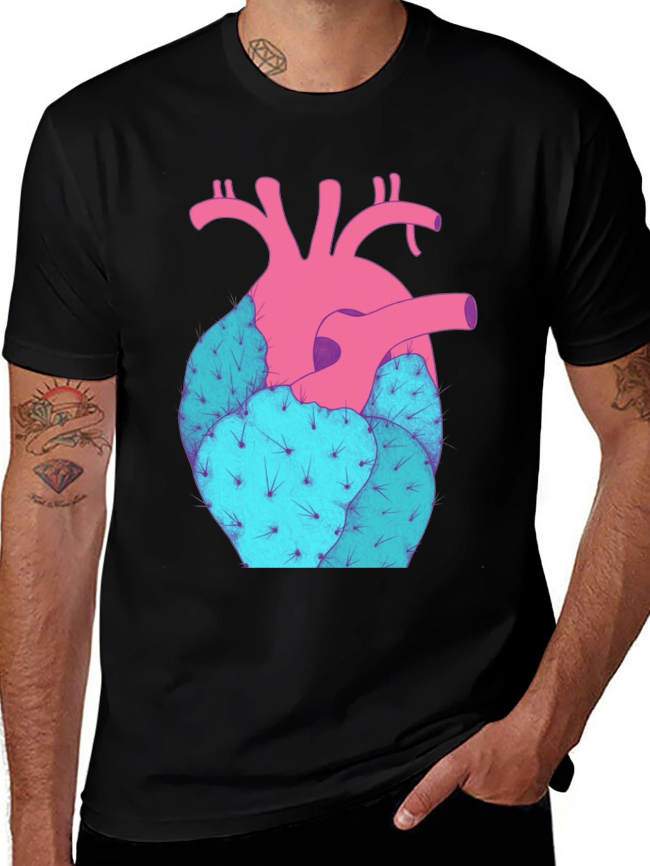 Variant 27 of Heart Cactus Graphic Tee - Unisex