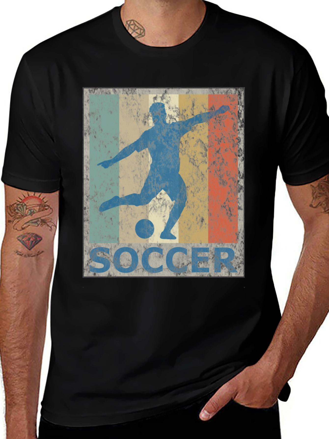 Variant 18 of Retro Soccer Player Graphic T-Shirt