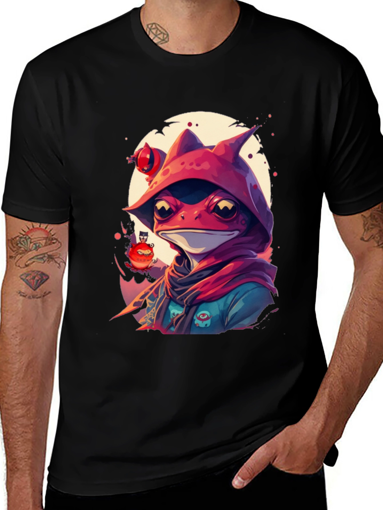 Variant 30 of Frog Ninja Graphic Tee - Unique Cartoon Style