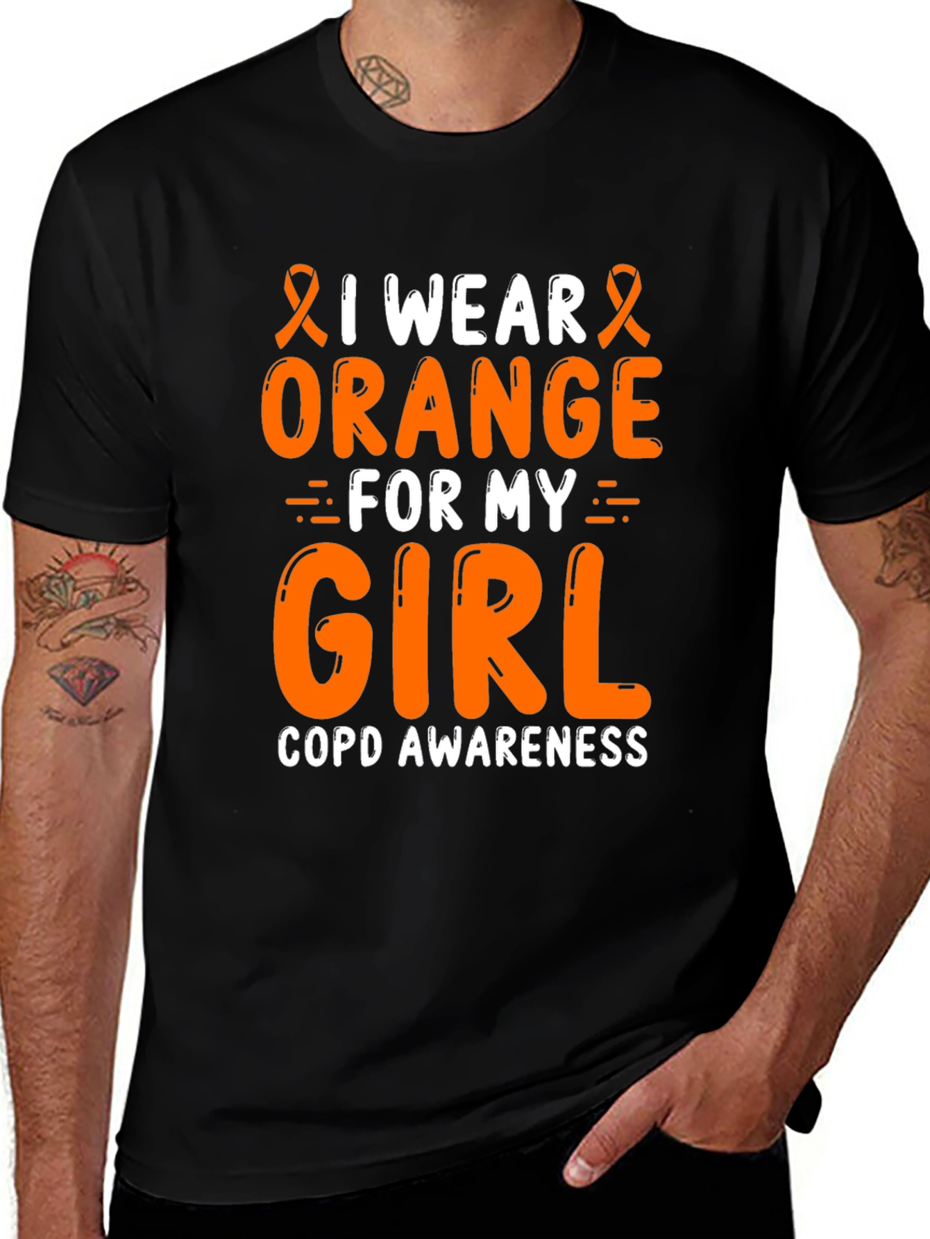 I Wear Orange For My Girl COPD Awareness T-Shirt