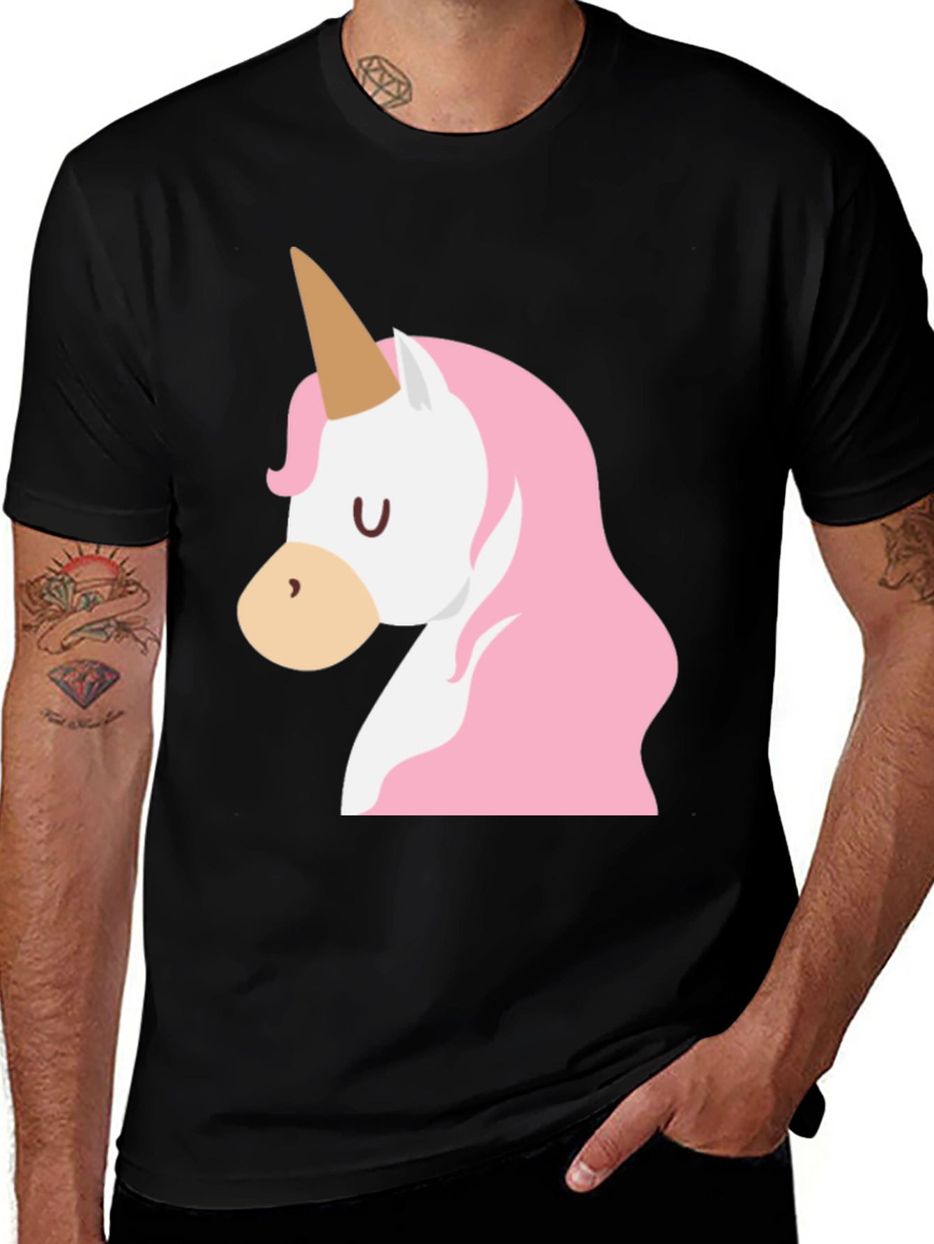 Variant 18 of Men's Black Unicorn Graphic T-Shirt