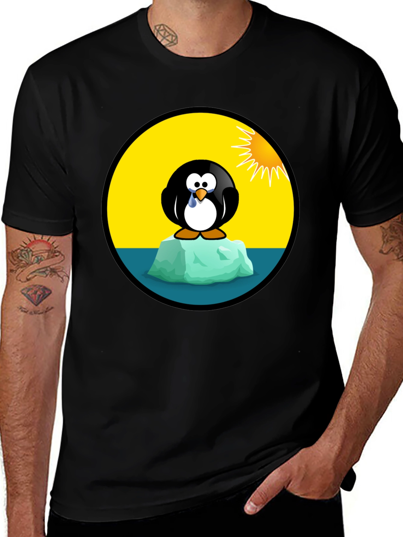 Variant 25 of Sad Penguin Global Warming Awareness T-Shirt