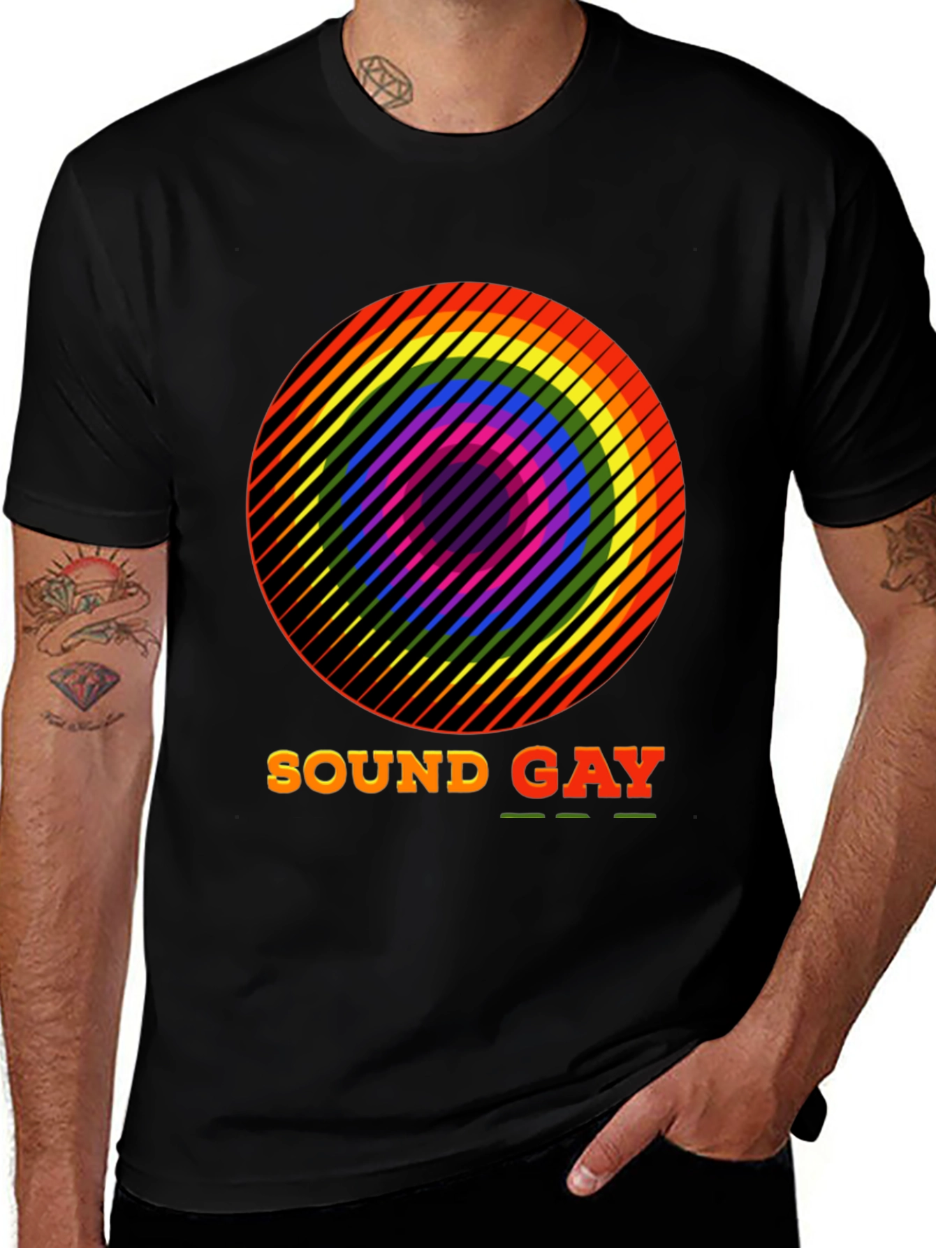 Variant 6 of Sound Gay Rainbow T-Shirt