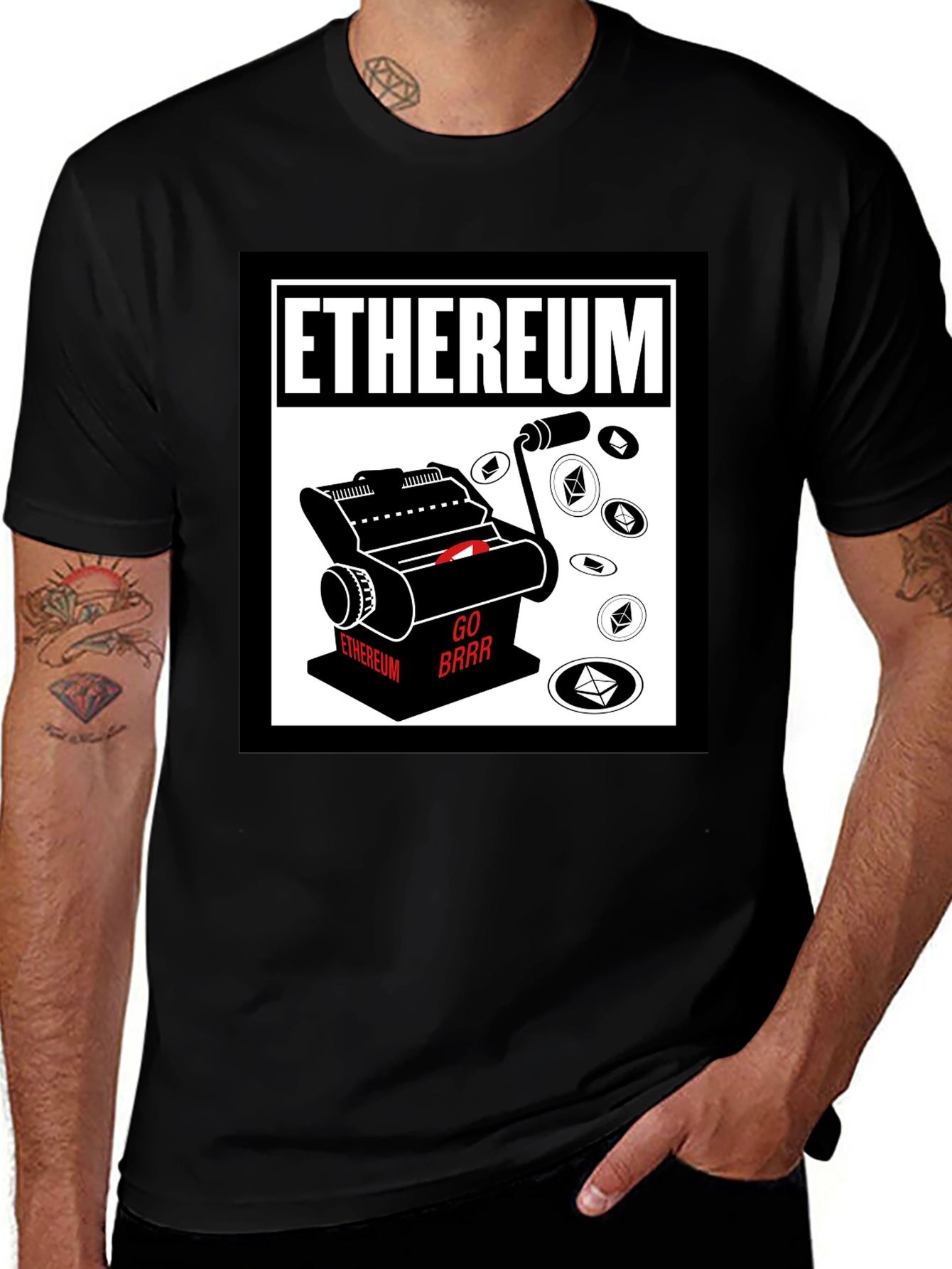 Ethereum Crypto Go Brrr T-Shirt - Black