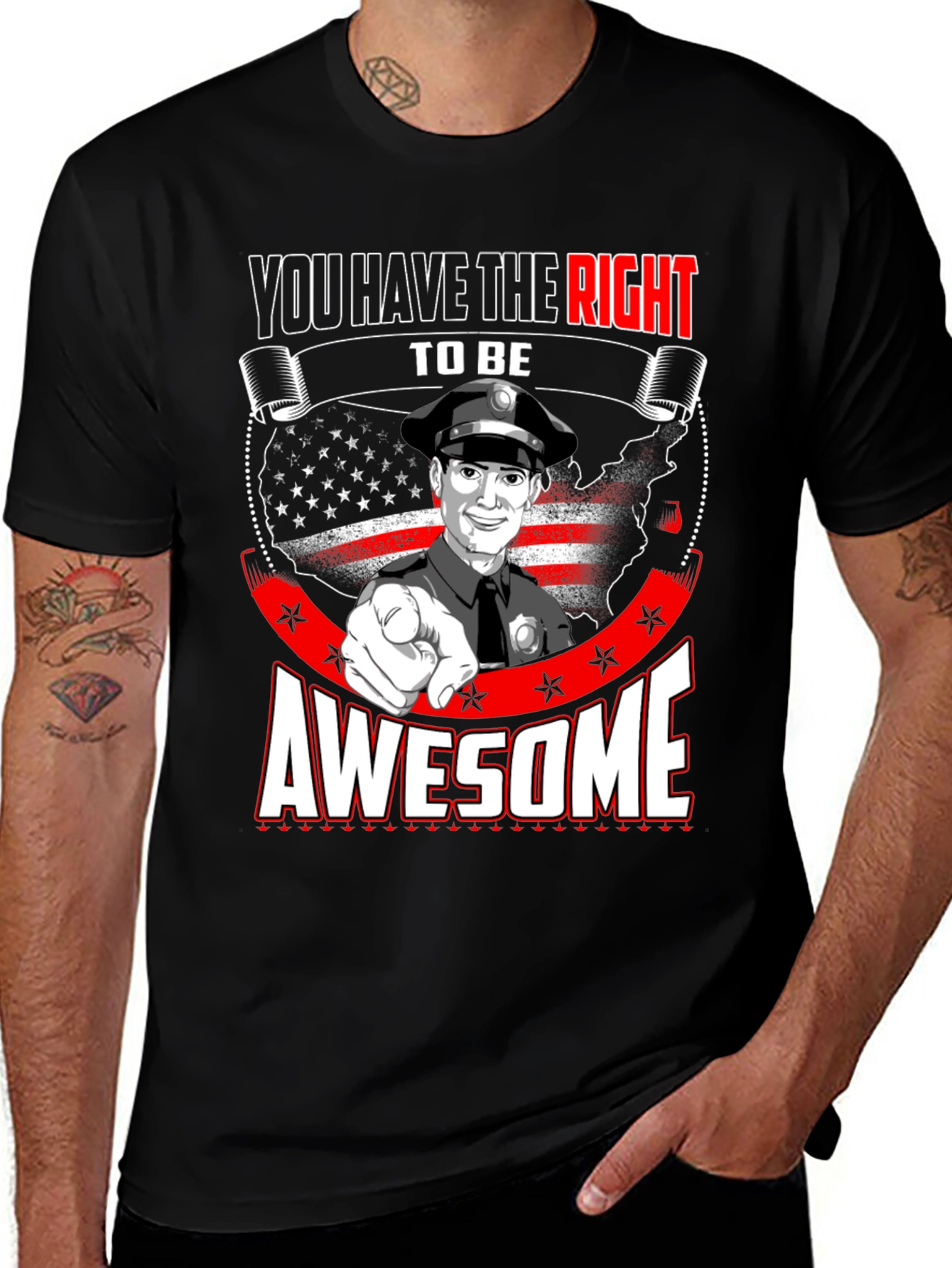 Variant 24 of Right to Be Awesome Police T-Shirt