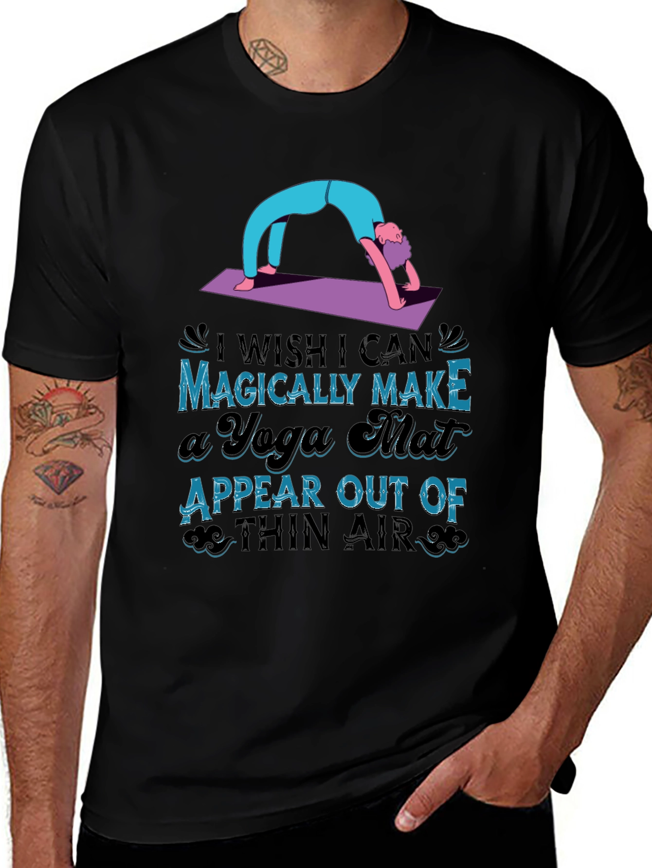 Variant 24 of Yoga Mat Graphic T-Shirt - Magically Make it Appear