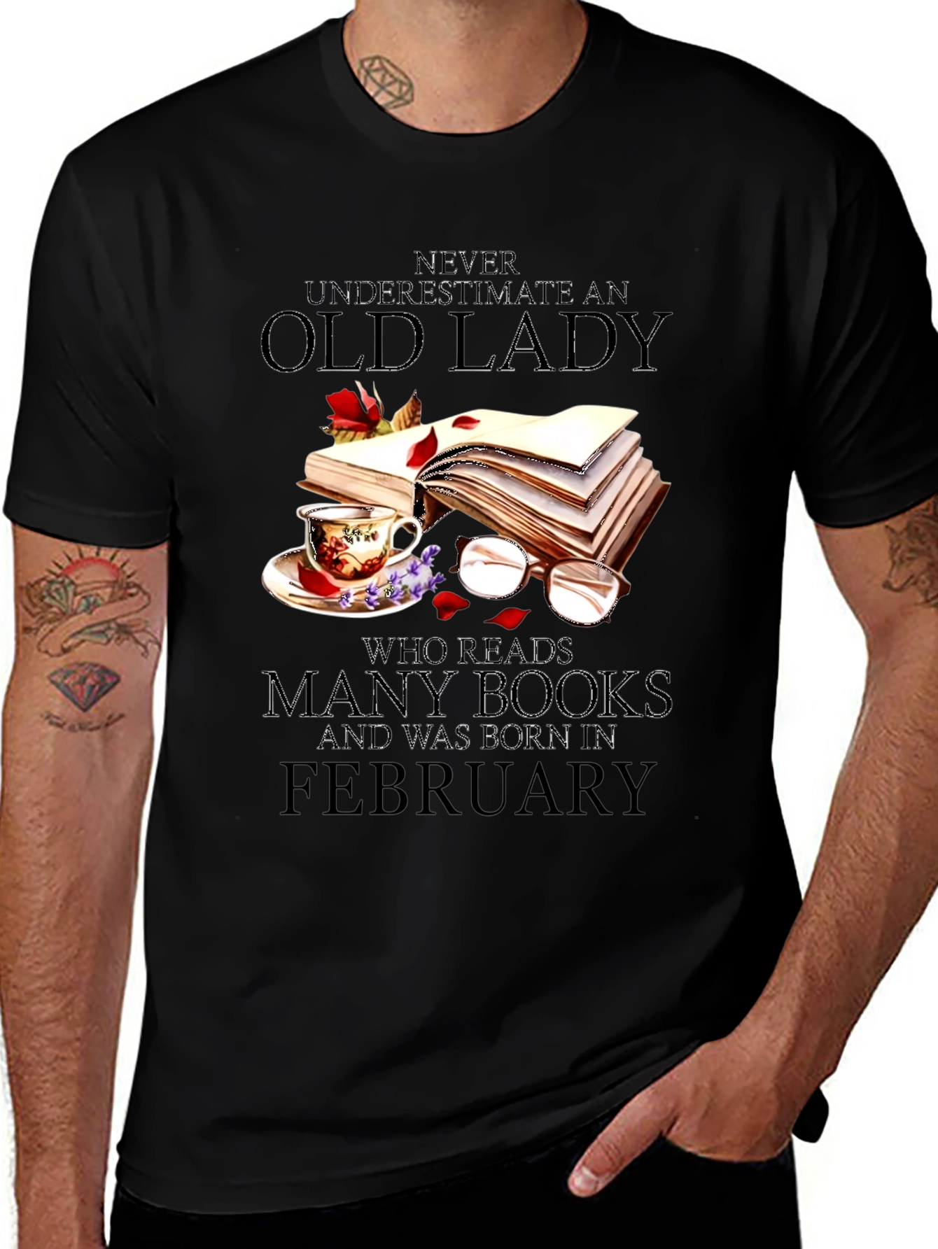 Variant 7 of Old Lady February Birthday Book Lover T-Shirt