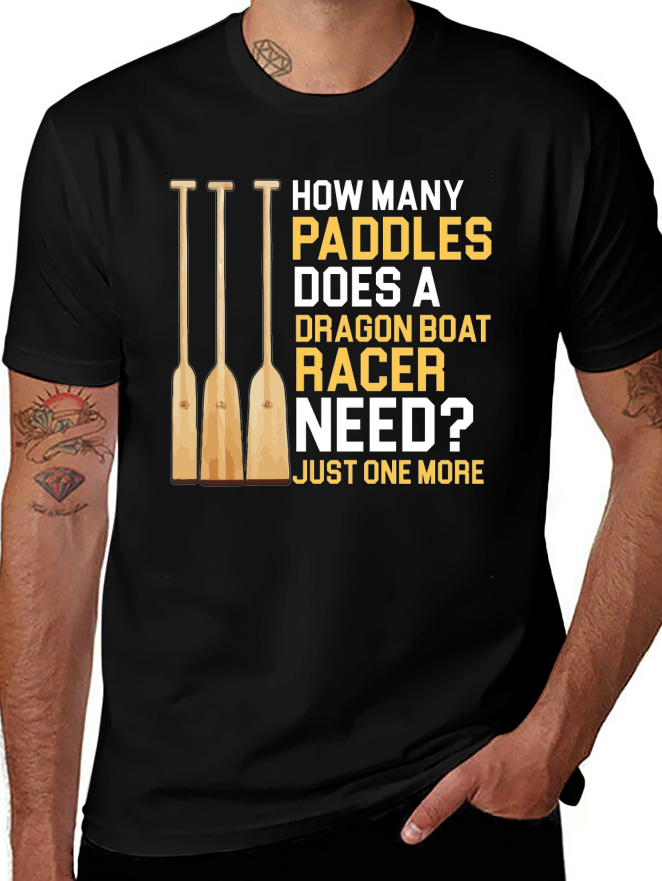 Dragon Boat Racer Paddles T-Shirt Funny Boating Tee