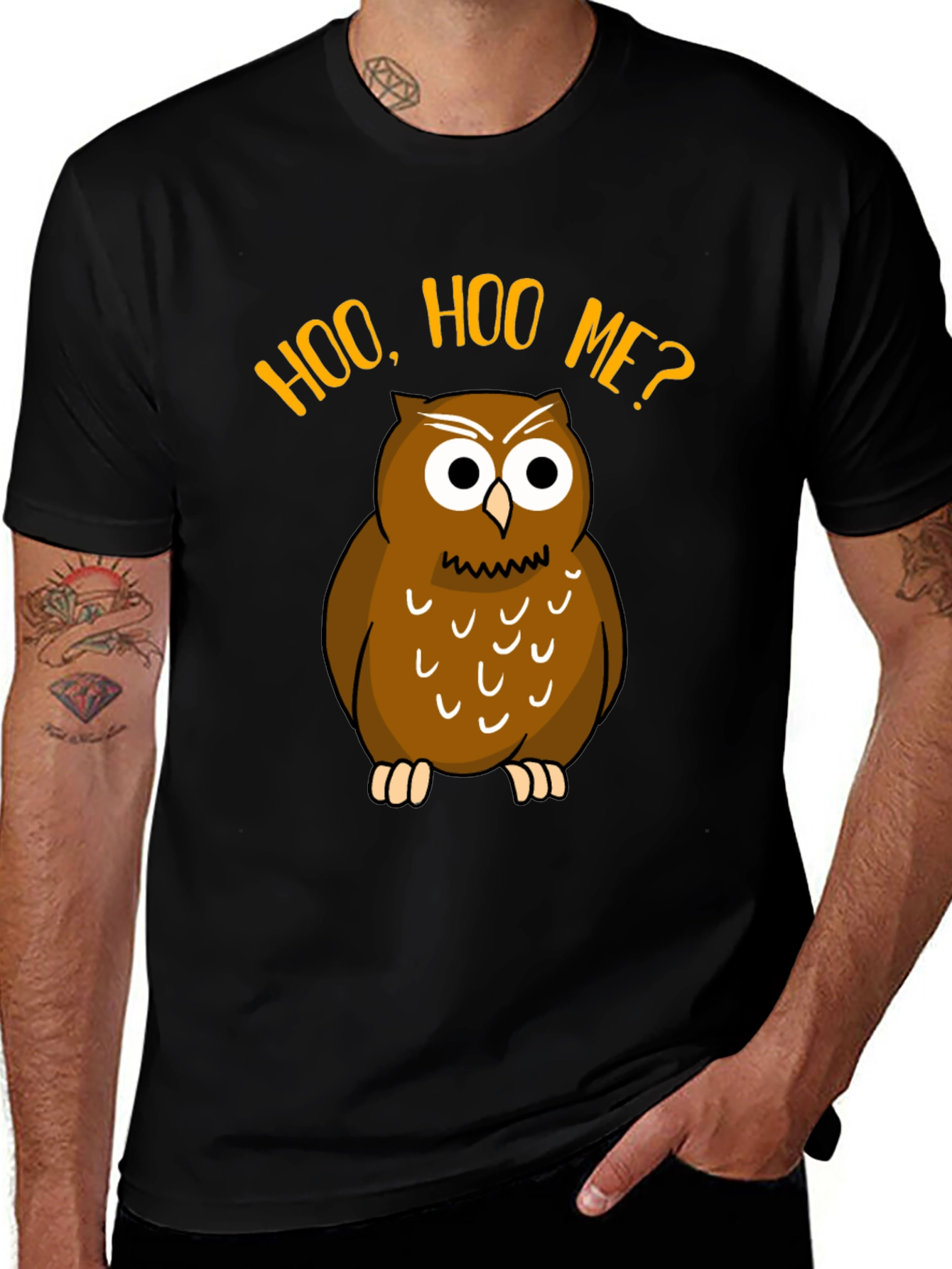 Variant 17 of Funny Owl Graphic T-Shirt - Hoo, Hoo Me?