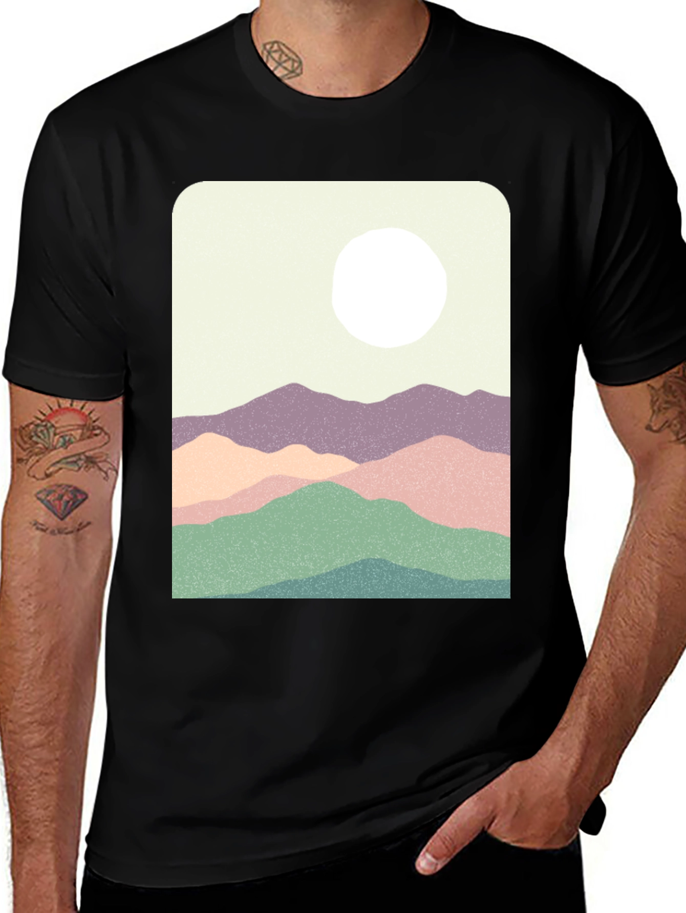 Variant 15 of Mountain Vista Graphic Tee - Black