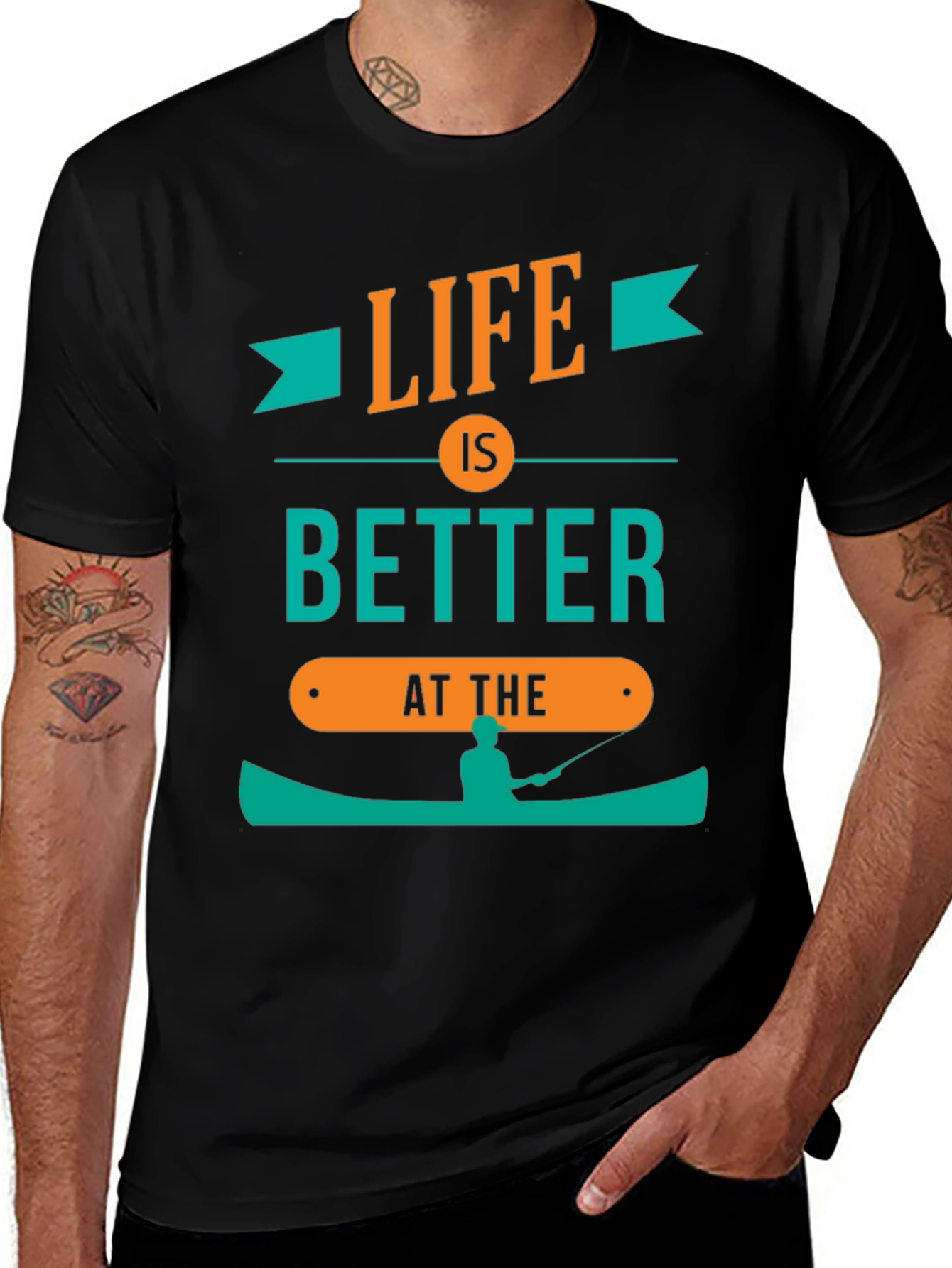 Variant 18 of Life is Better Tee - Fishing T-Shirt