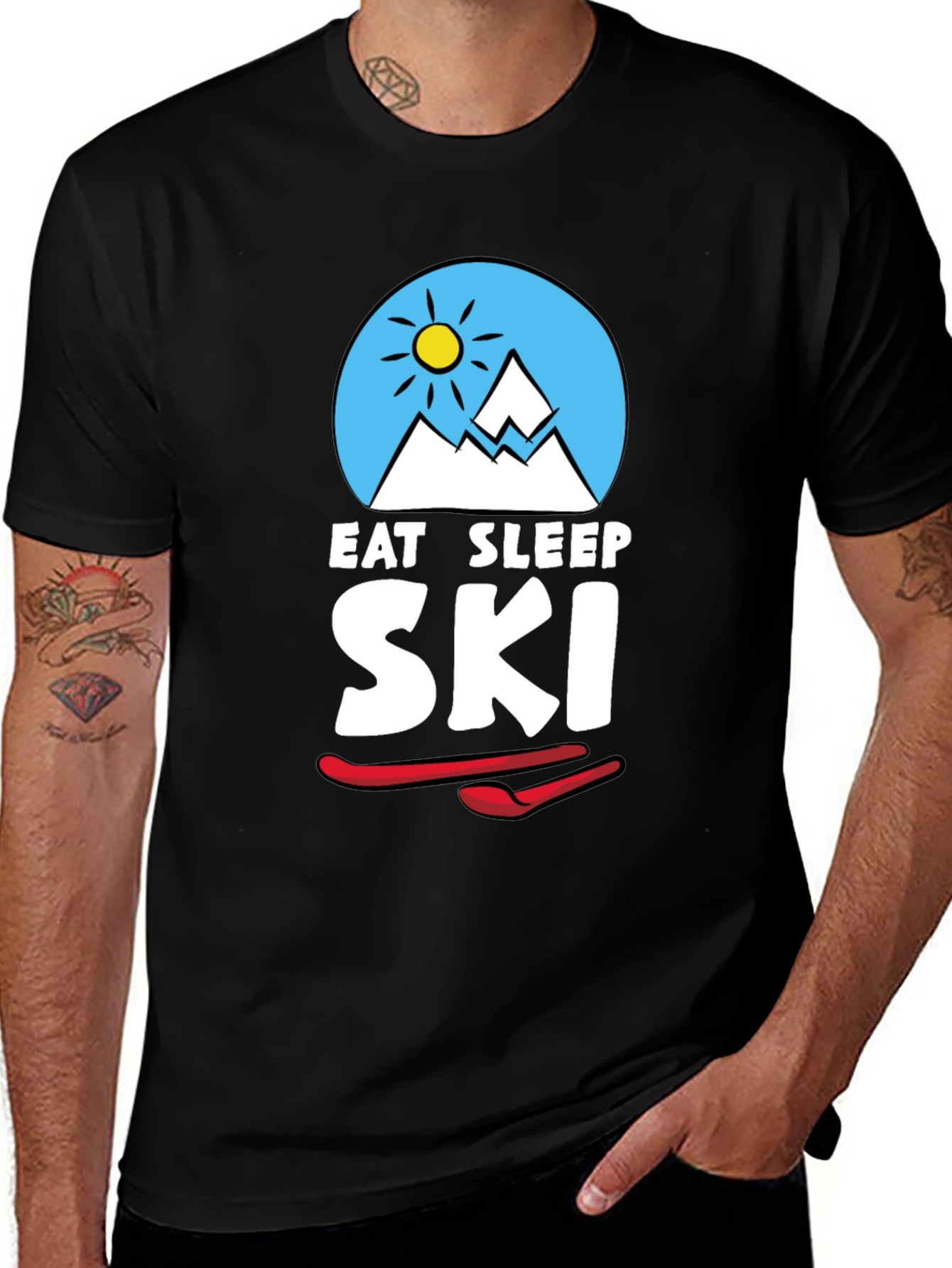 Variant 8 of Eat Sleep Ski T-Shirt