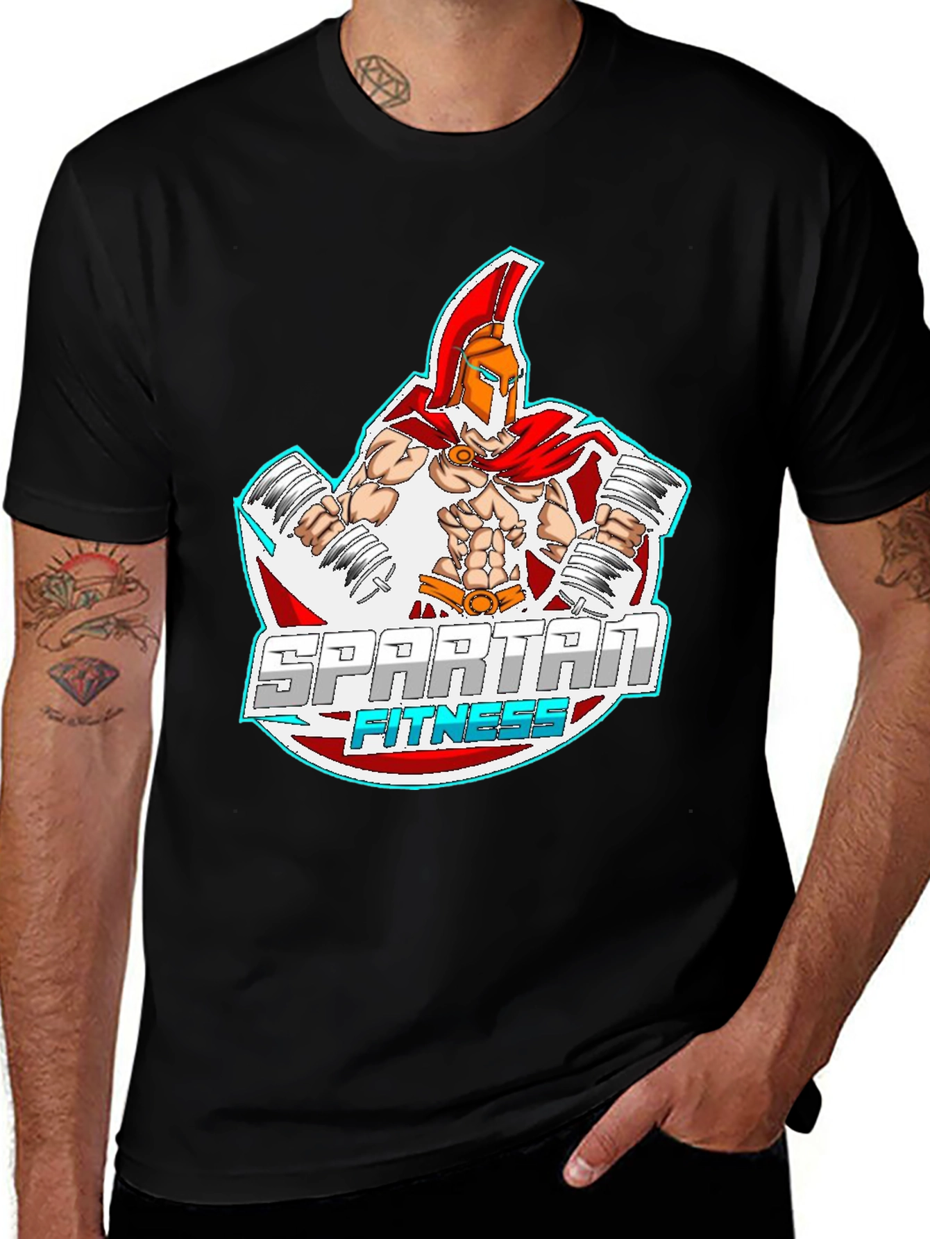 Variant 9 of Spartan Fitness Graphic T-Shirt - Workout Motivation