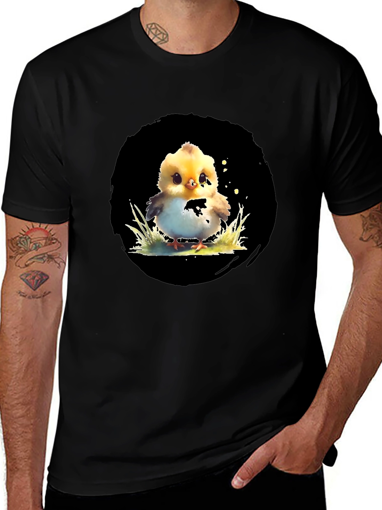 Variant 8 of Cute Chick T-Shirt - Unique Watercolor Style
