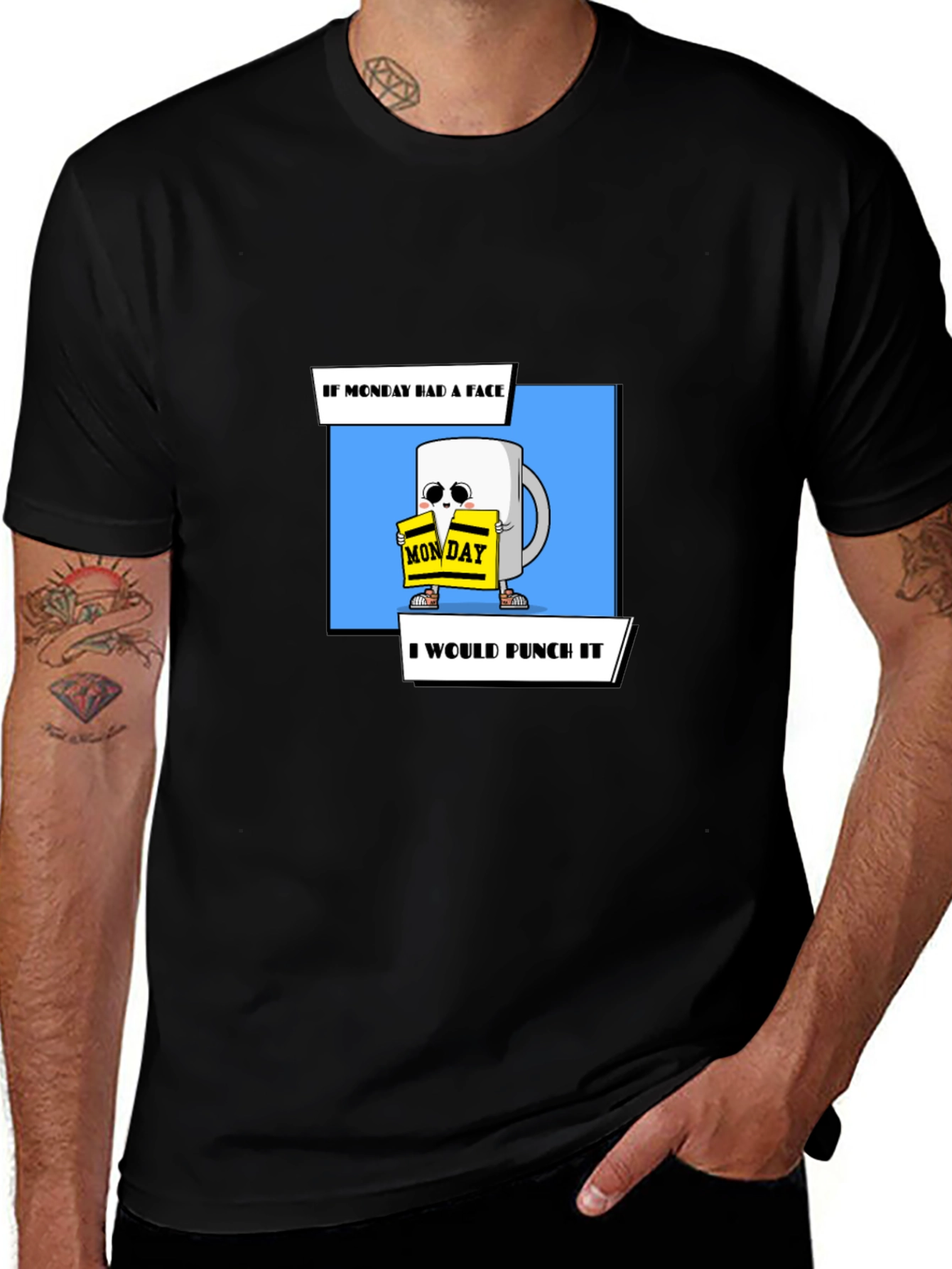 Variant 18 of Funny Monday Coffee Mug Punch T-Shirt