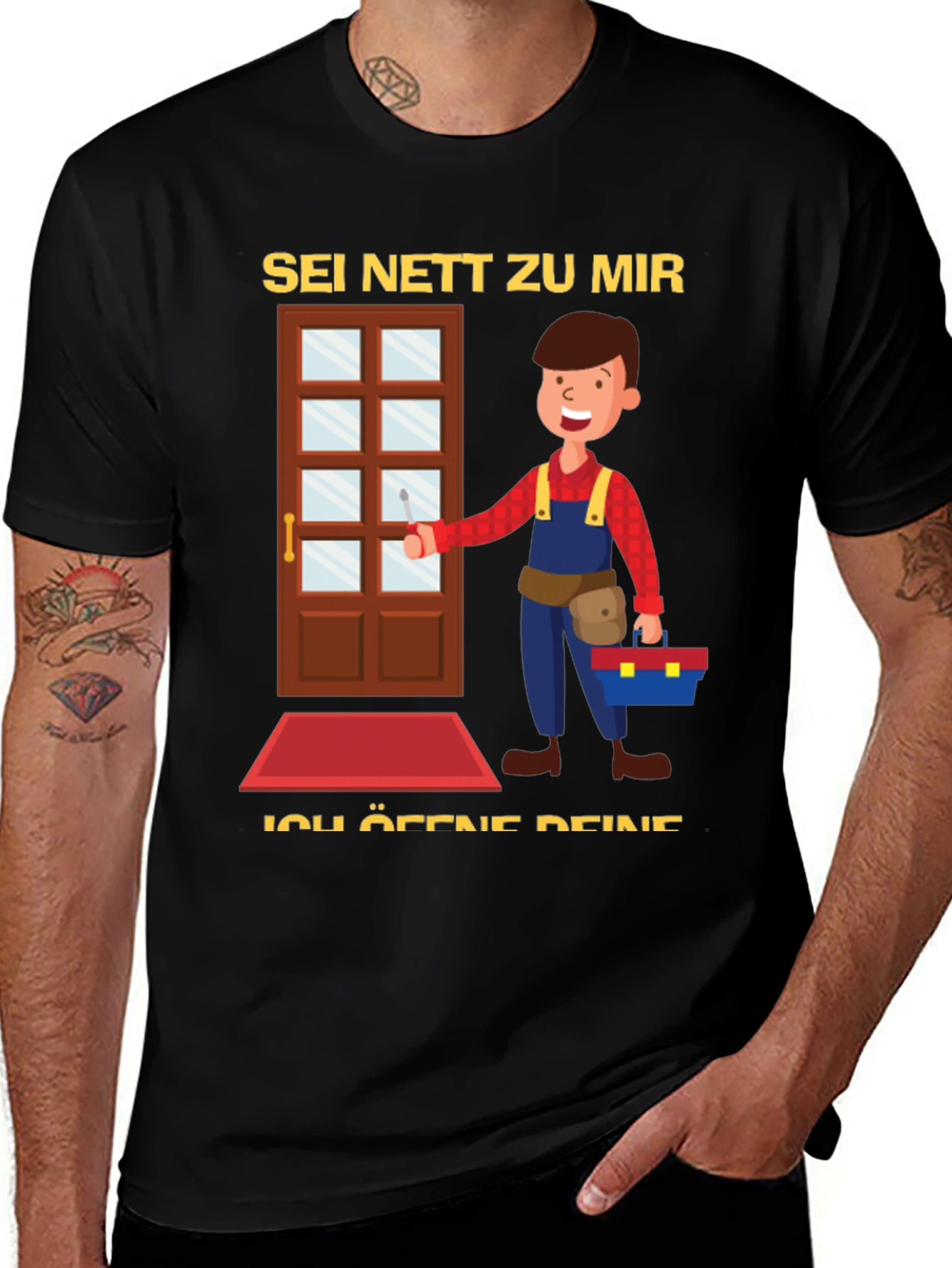 Variant 8 of Funny Handyman Cartoon Graphic Tee