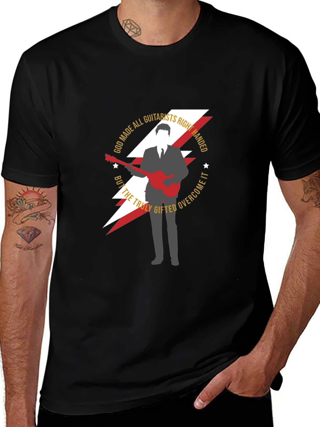 Variant 14 of Guitarist Right-Handed Graphic T-Shirt