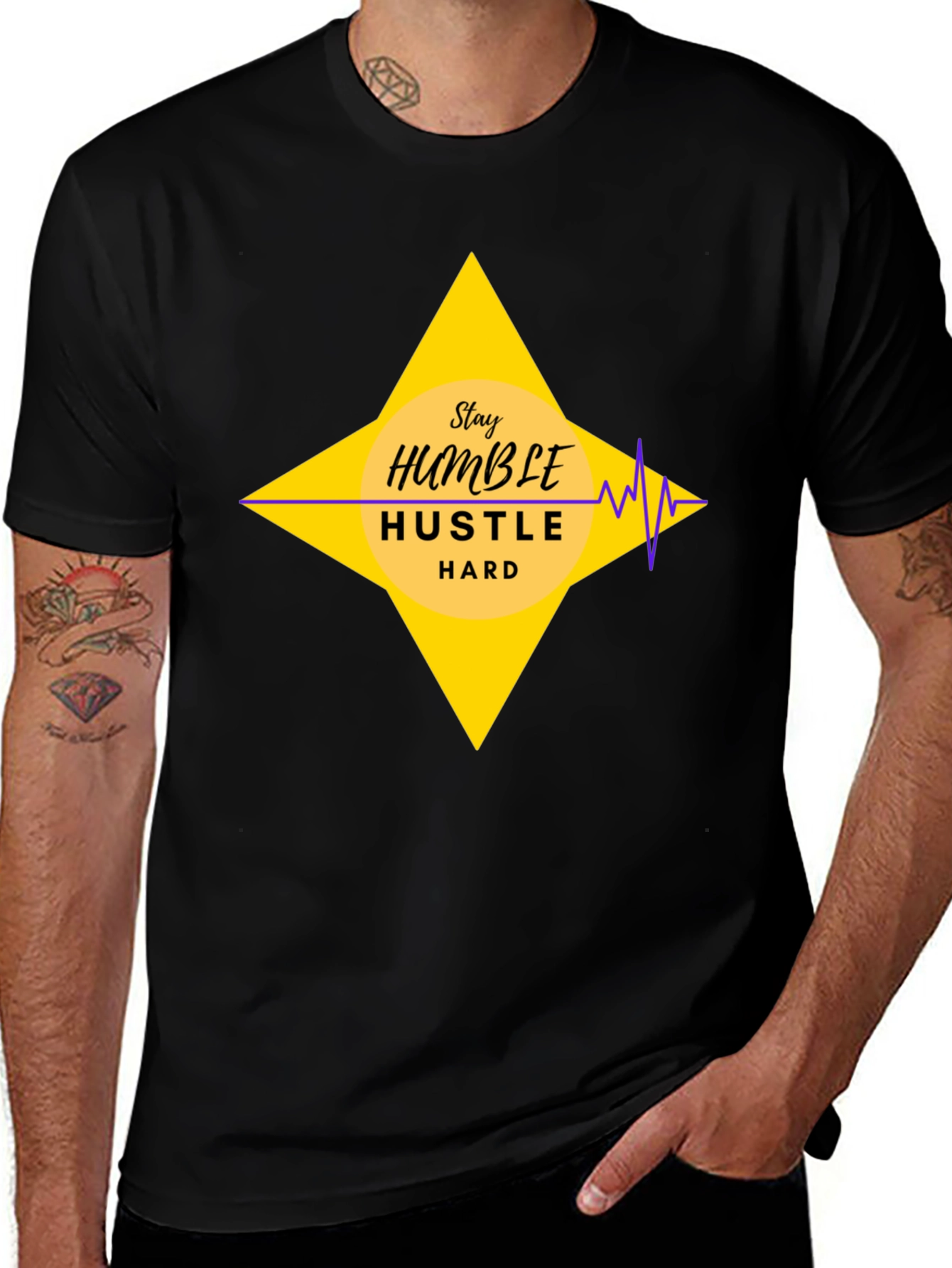 Variant 7 of Stay Humble Hustle Hard Graphic T-Shirt