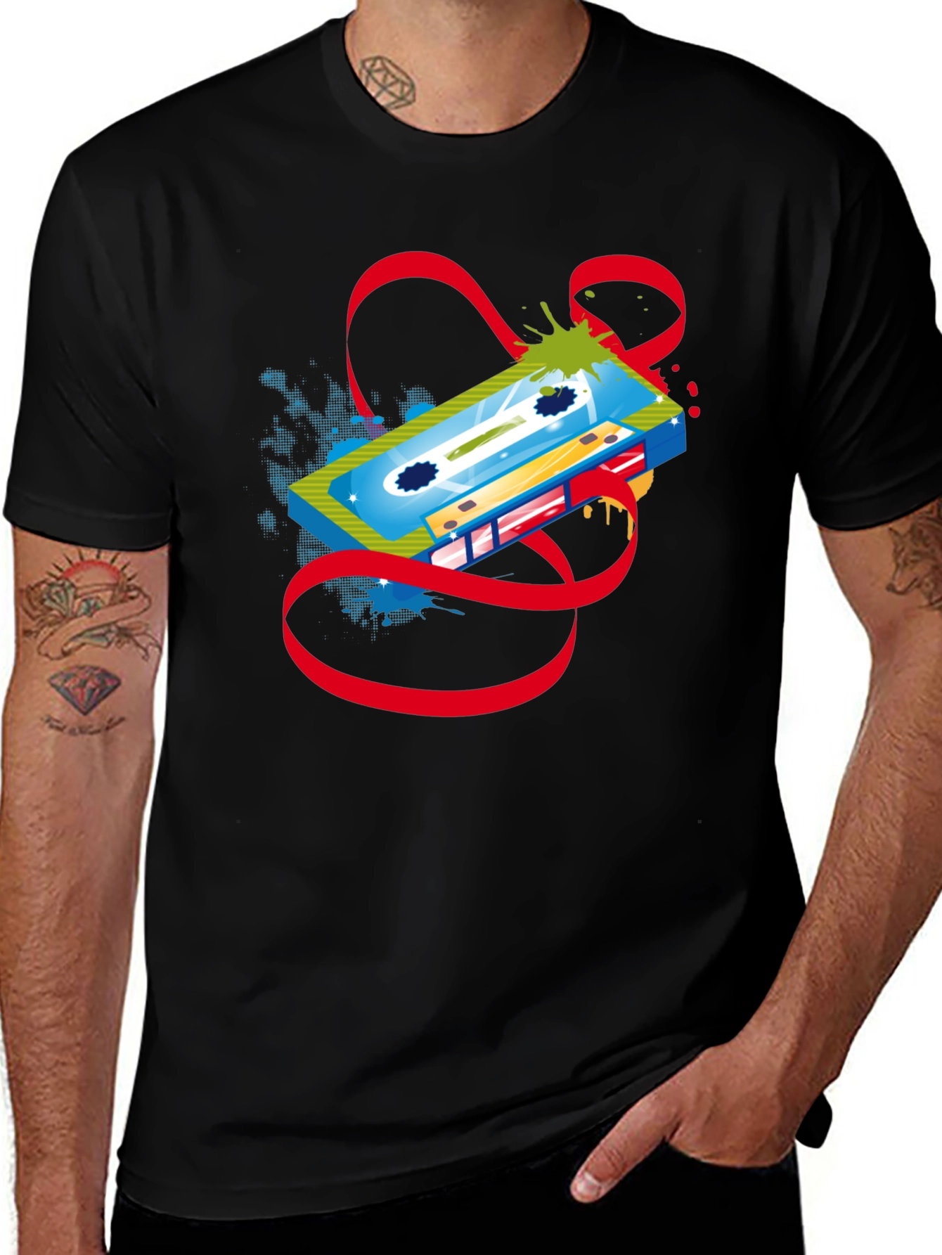 Variant 8 of Retro Cassette Tape Graphic T-Shirt