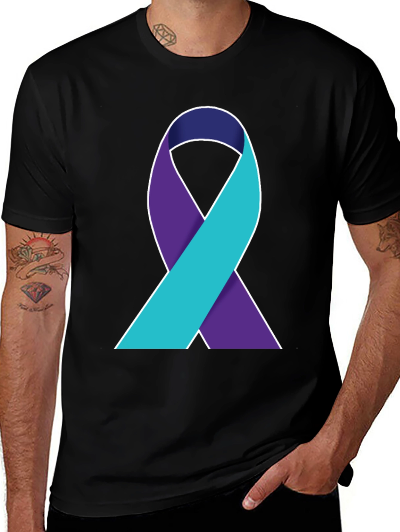 Variant 3 of Suicide Awareness Ribbon Graphic Tee