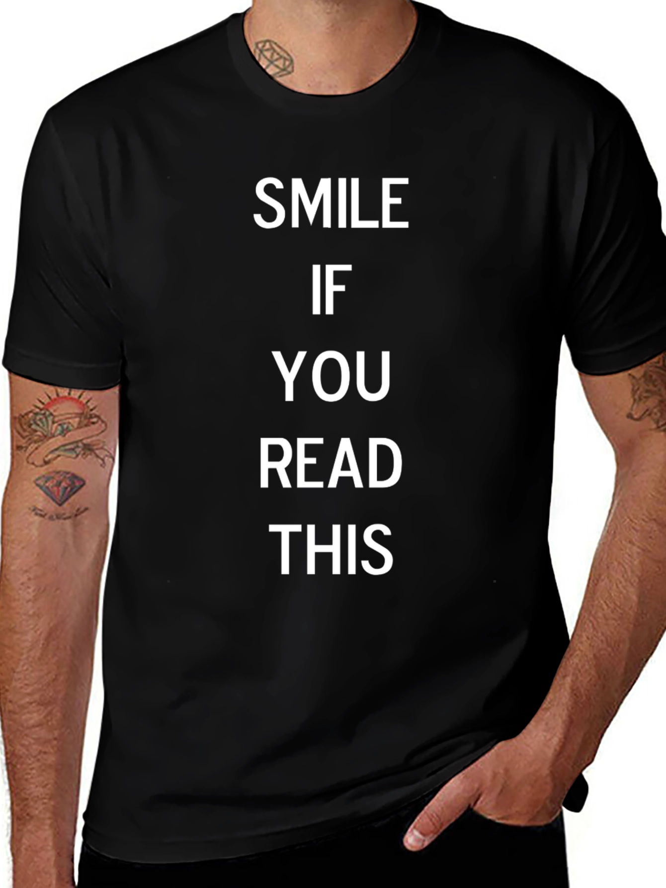 Variant 8 of Smile If You Read This - Funny Graphic Tee