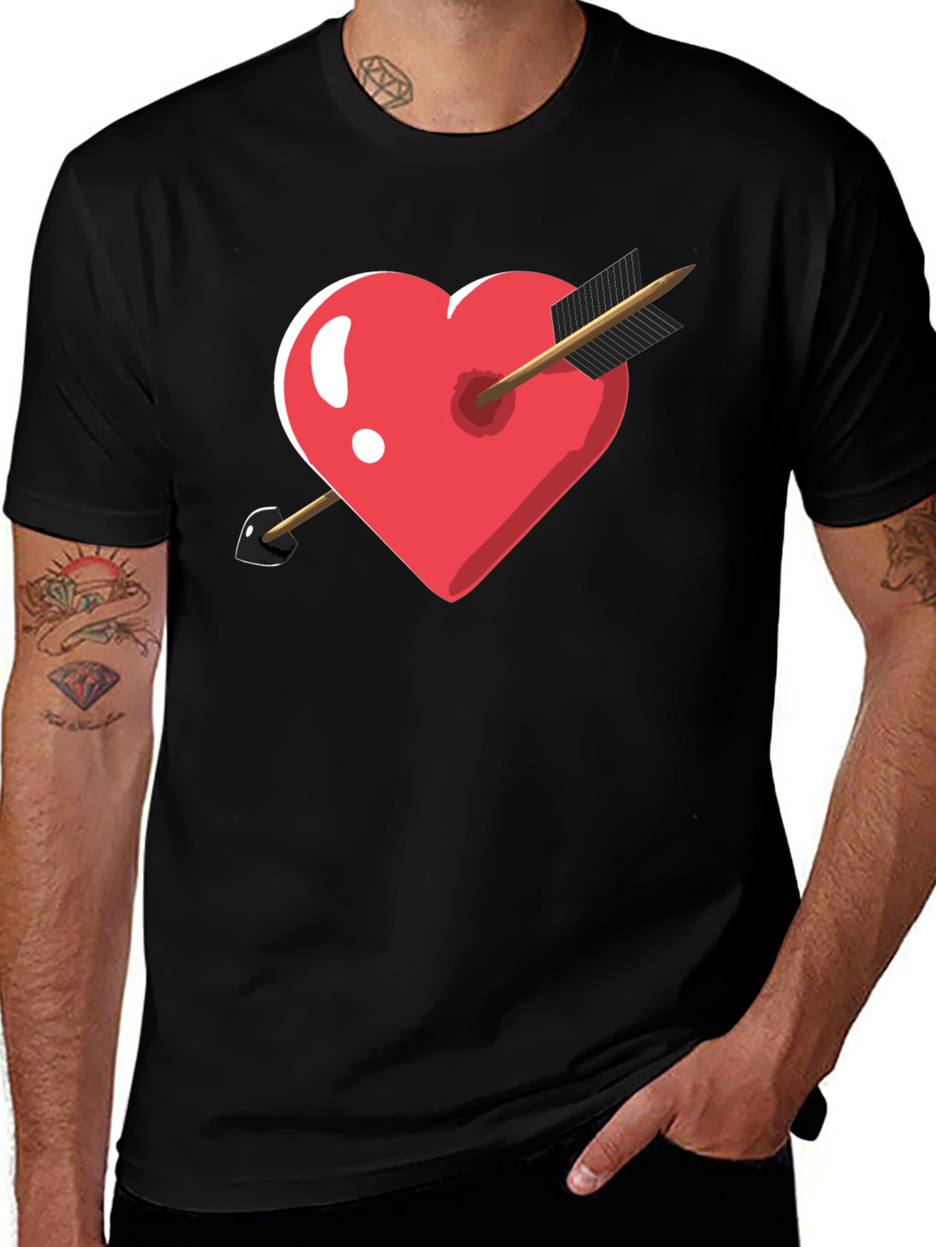 Variant 28 of Heart Arrow Tee - Stylish Valentine's Day Shirt