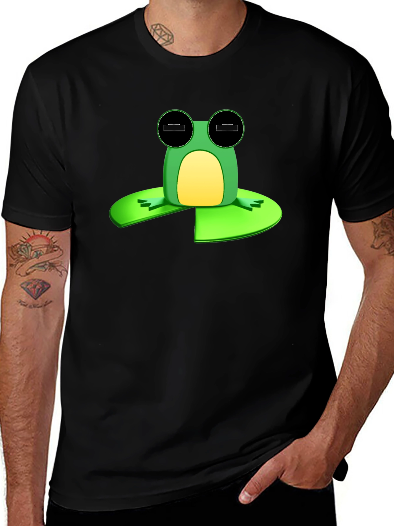 Variant 18 of Cool Frog on Lily Pad Graphic T-Shirt