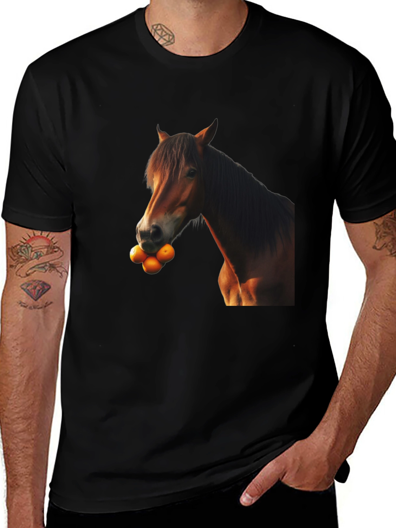 Variant 16 of Horse with Oranges Graphic Tee