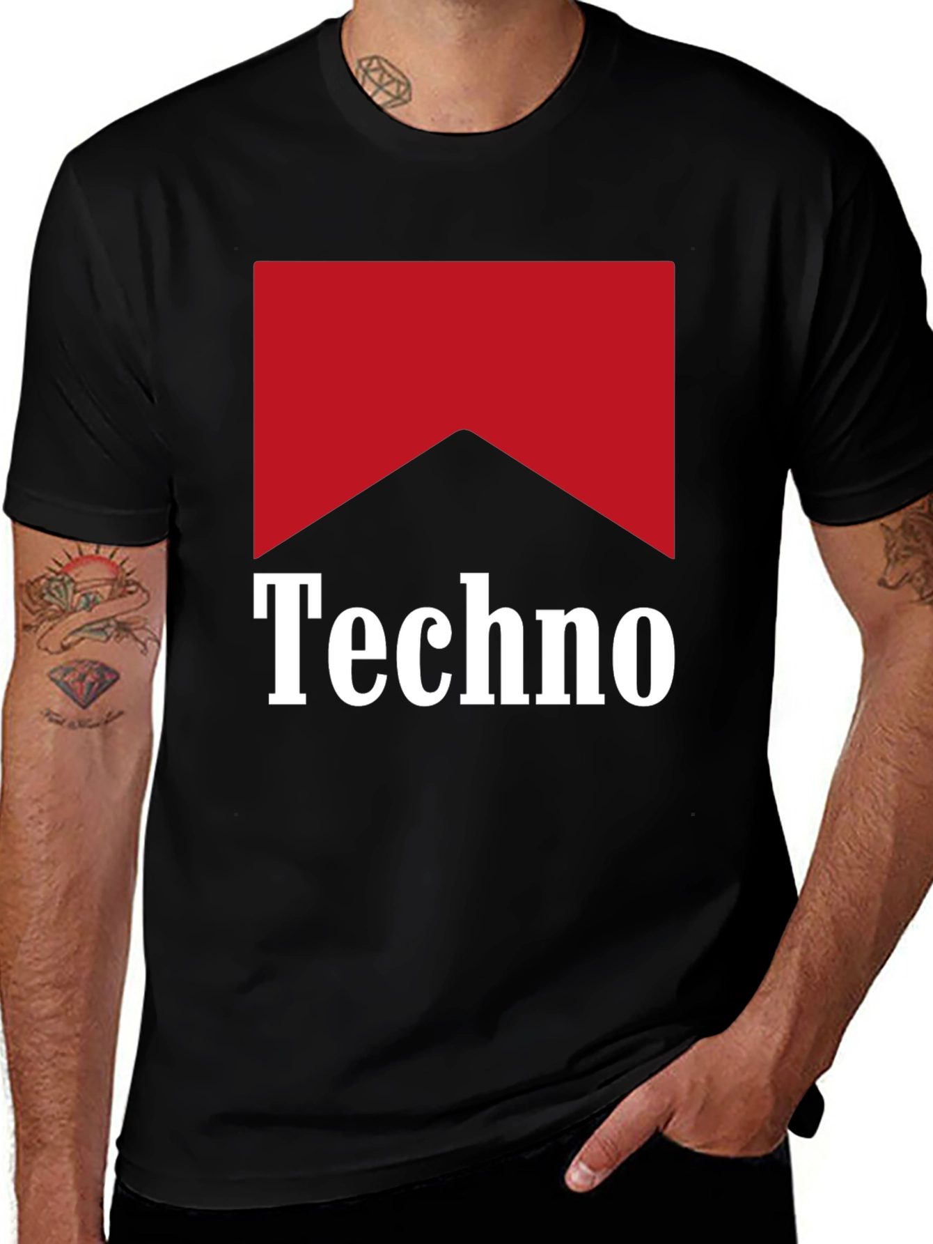 Variant 15 of Techno T-Shirt - Red Marlboro Inspired