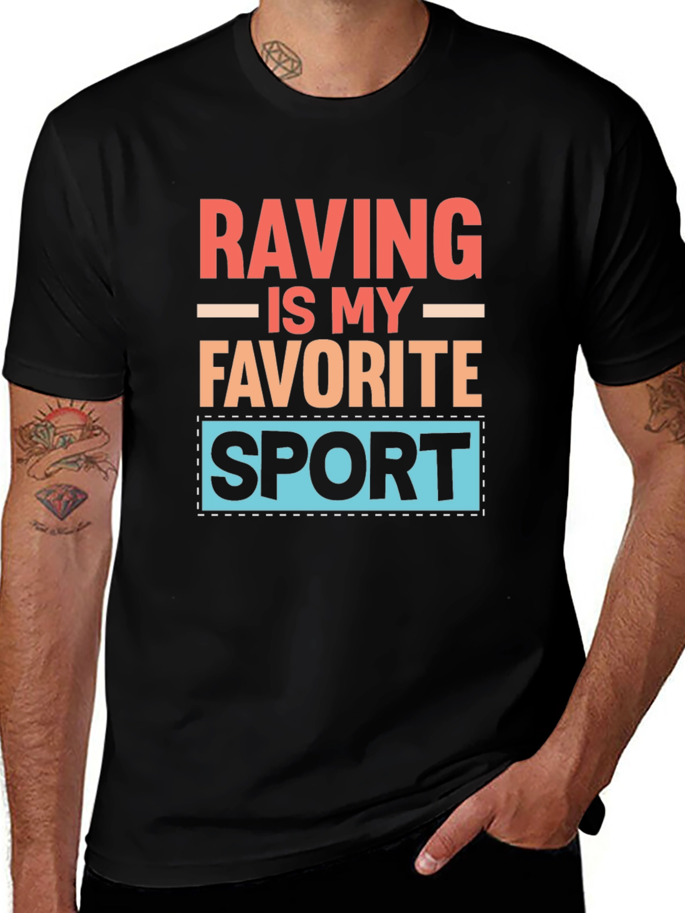 Variant 9 of Raving is My Favorite Sport T-Shirt