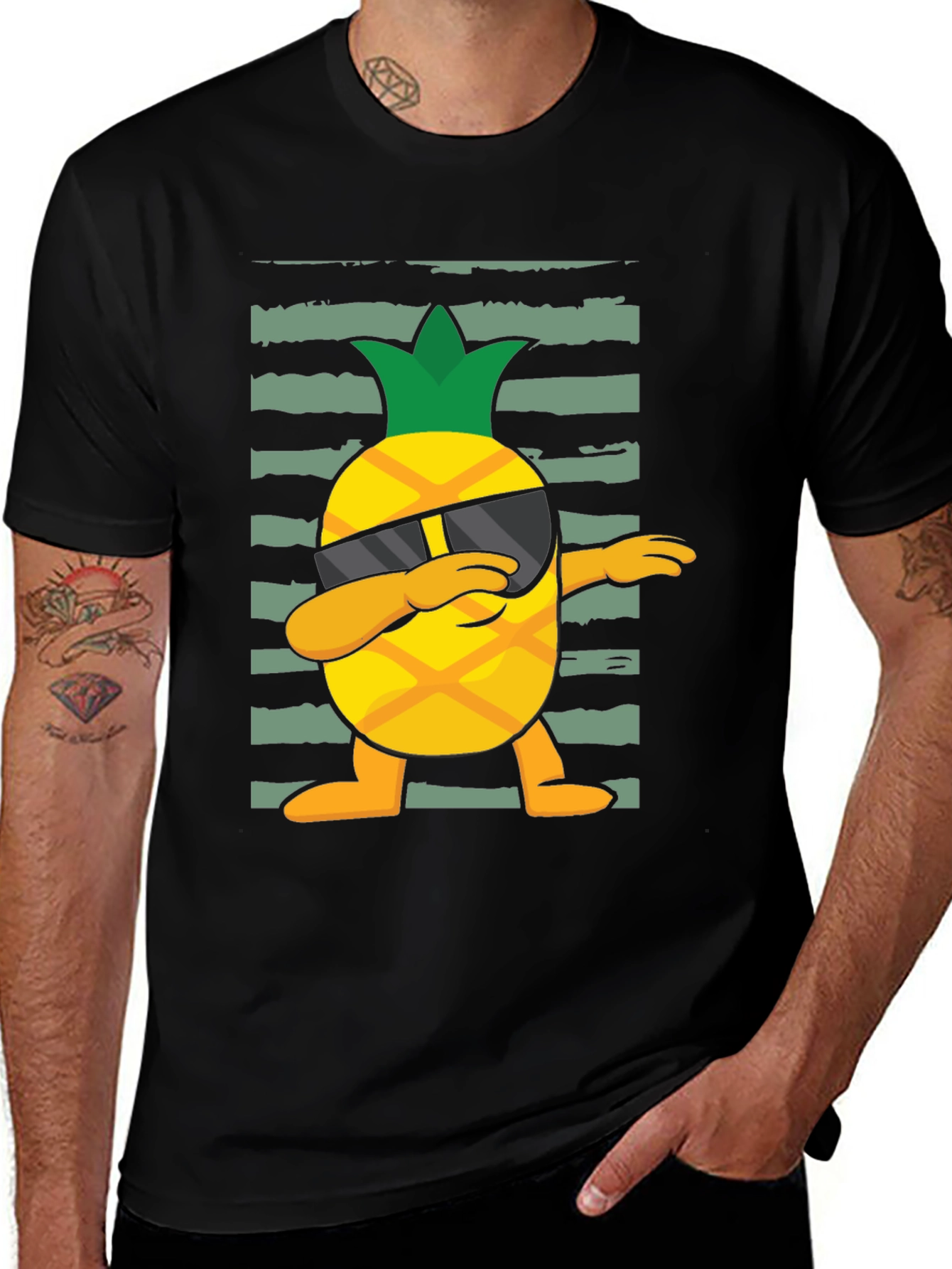 Variant 16 of Dabbing Pineapple Graphic Tee - Tropical Style