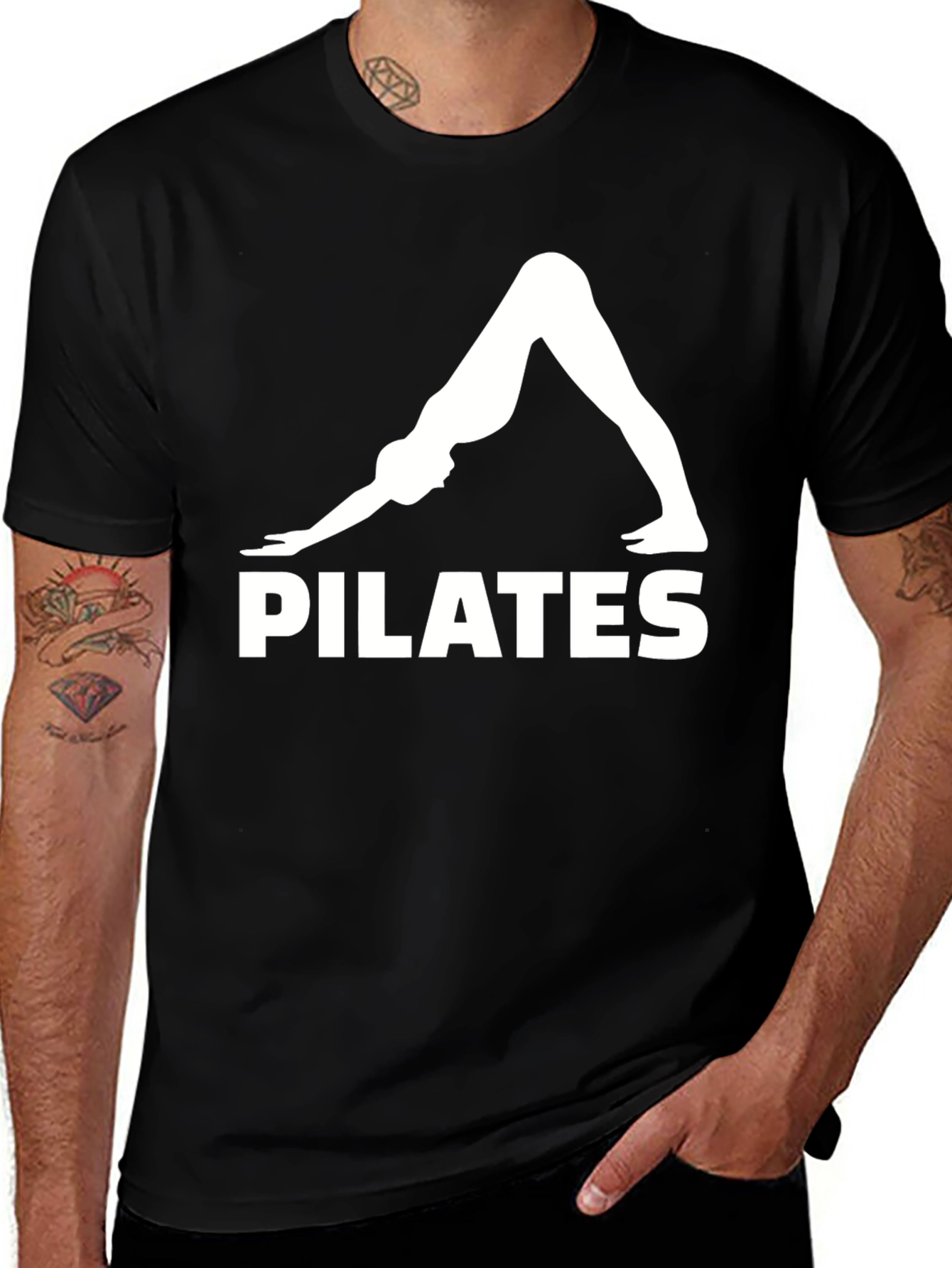 Variant 26 of Pilates Pose Graphic T-Shirt - Yoga Fitness Tee