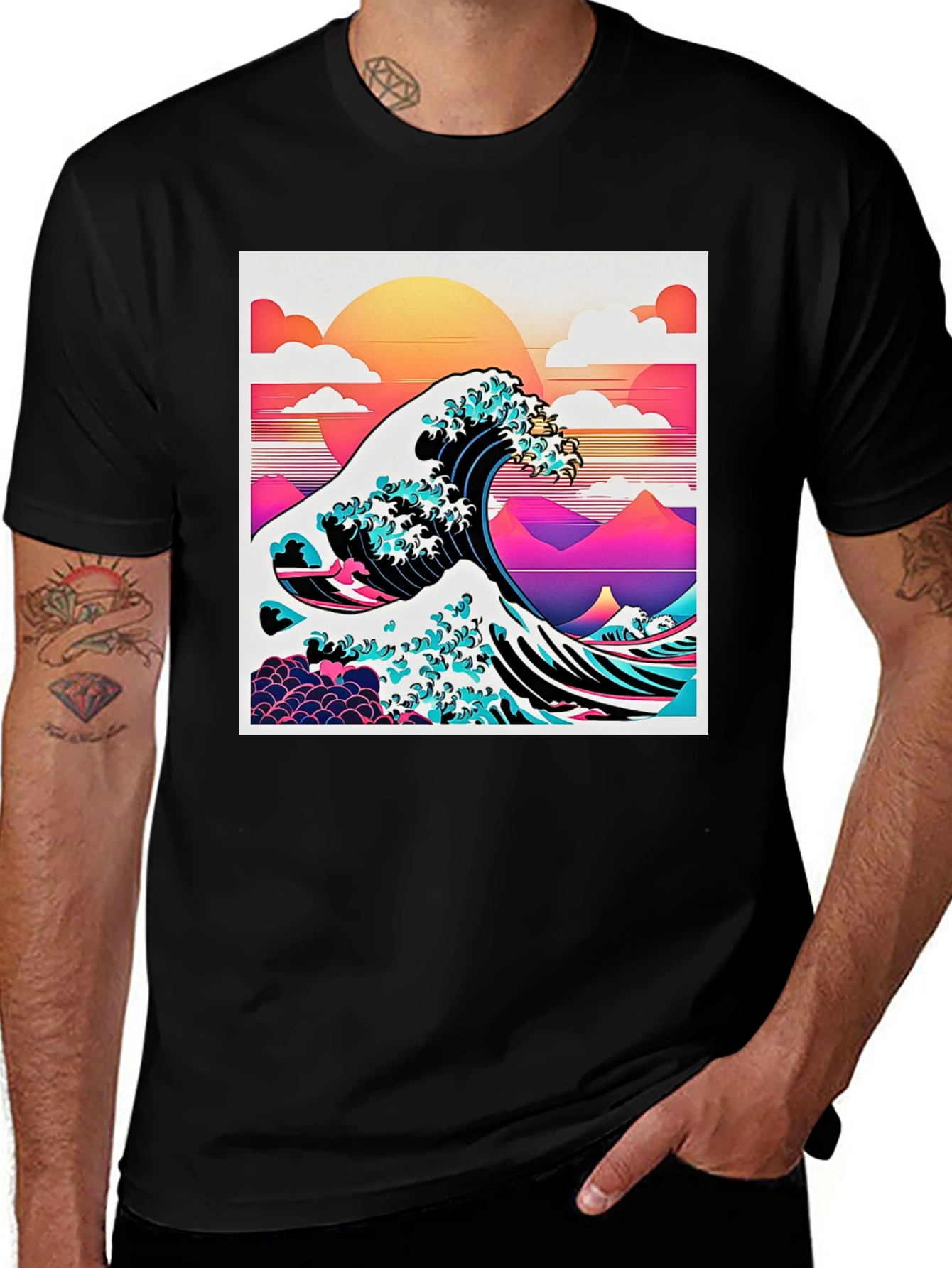 Variant 18 of Retro Wave T-Shirt - Vibrant Graphic Tee
