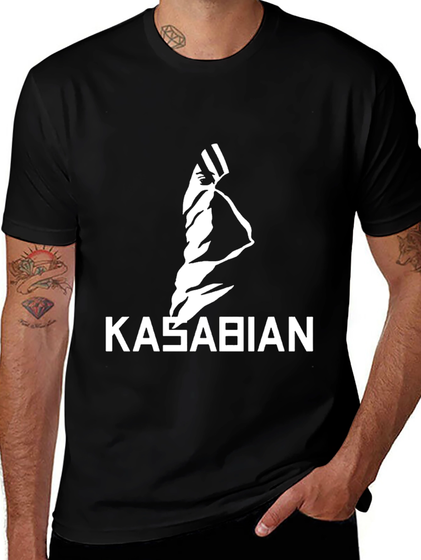 Kasabian Band Graphic Tee - Black Cotton T-Shirt