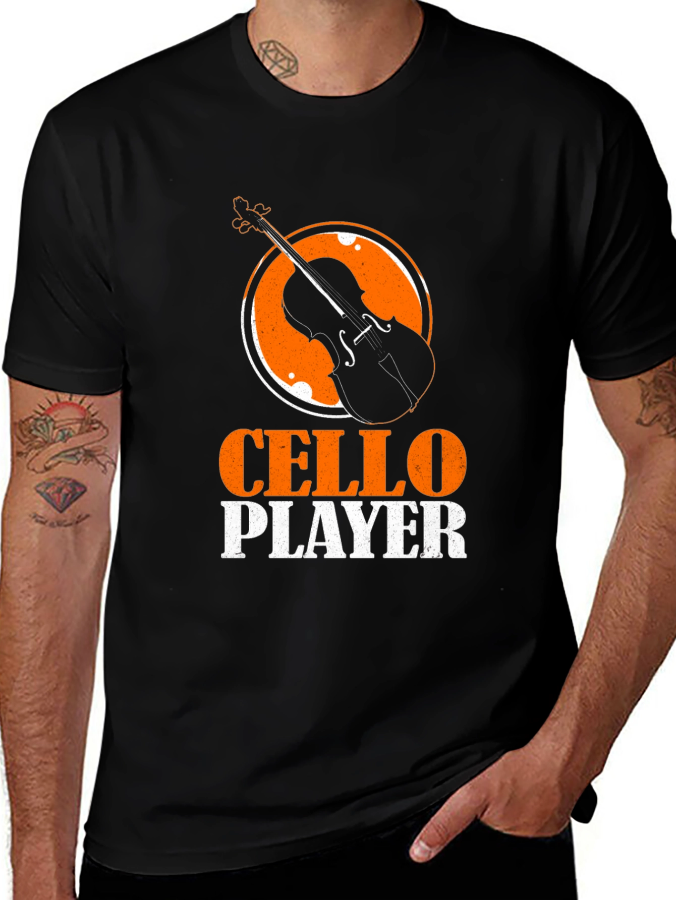 Variant 23 of Cello Player T-Shirt - Music Lover Apparel