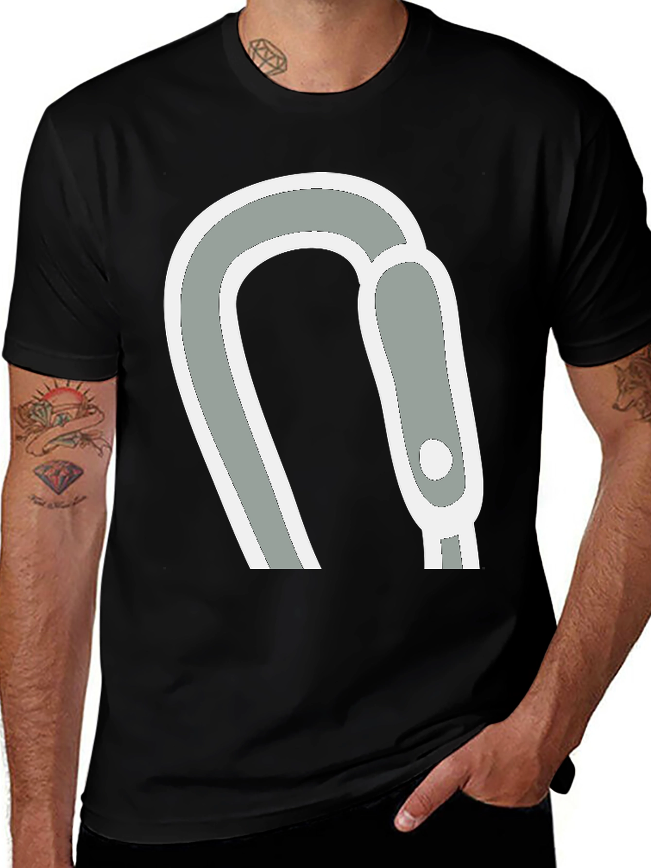 Variant 8 of Carabiner Graphic Tee - Black