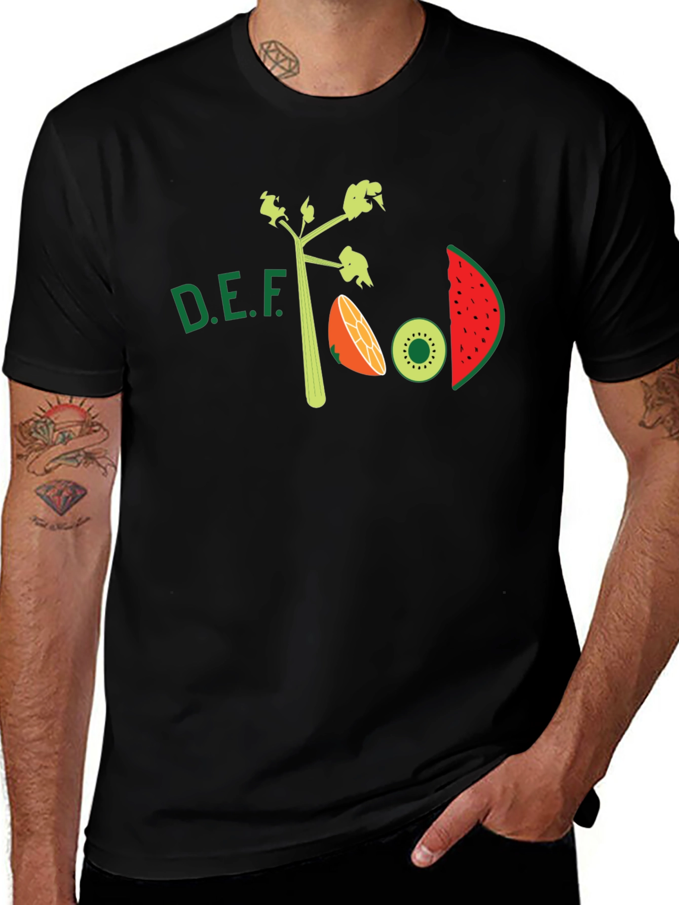 Variant 26 of DEF Food Tee - Novelty Graphic T-Shirt