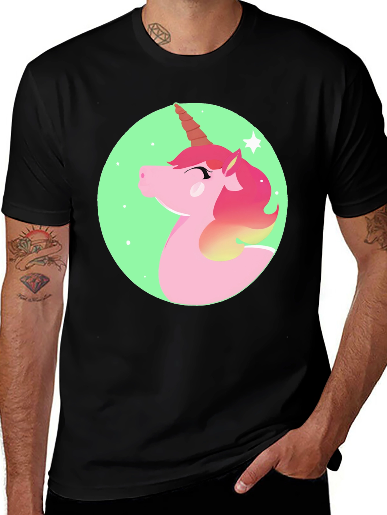 Variant 2 of Unicorn Graphic Print T-Shirt