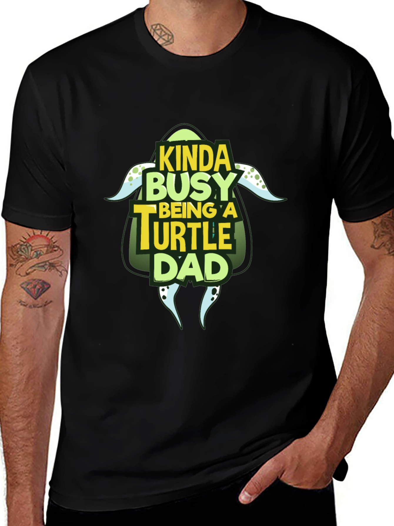 Variant 22 of Kinda Busy Being a Turtle Dad T-Shirt